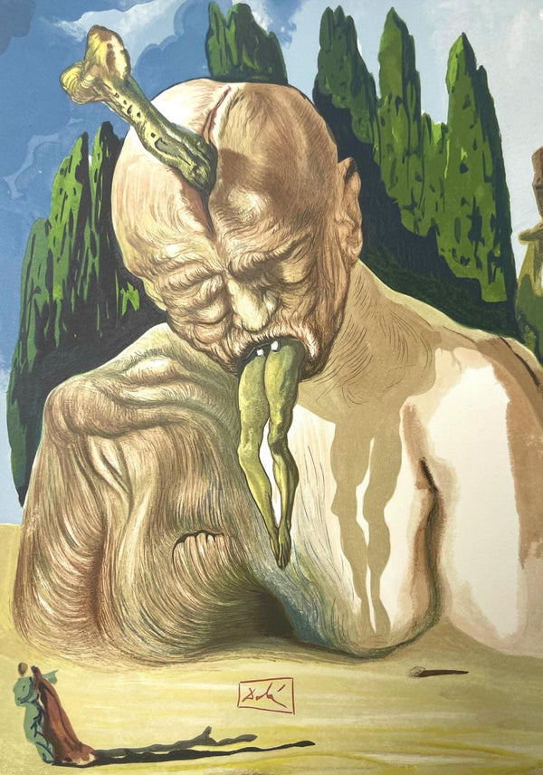 Salvador Dali, Hölle XXVII (Field 189-200; Michler/Löpsinger 1039-1138), Die Göttliche Komödie, Signed, Limited Edition Woodcut