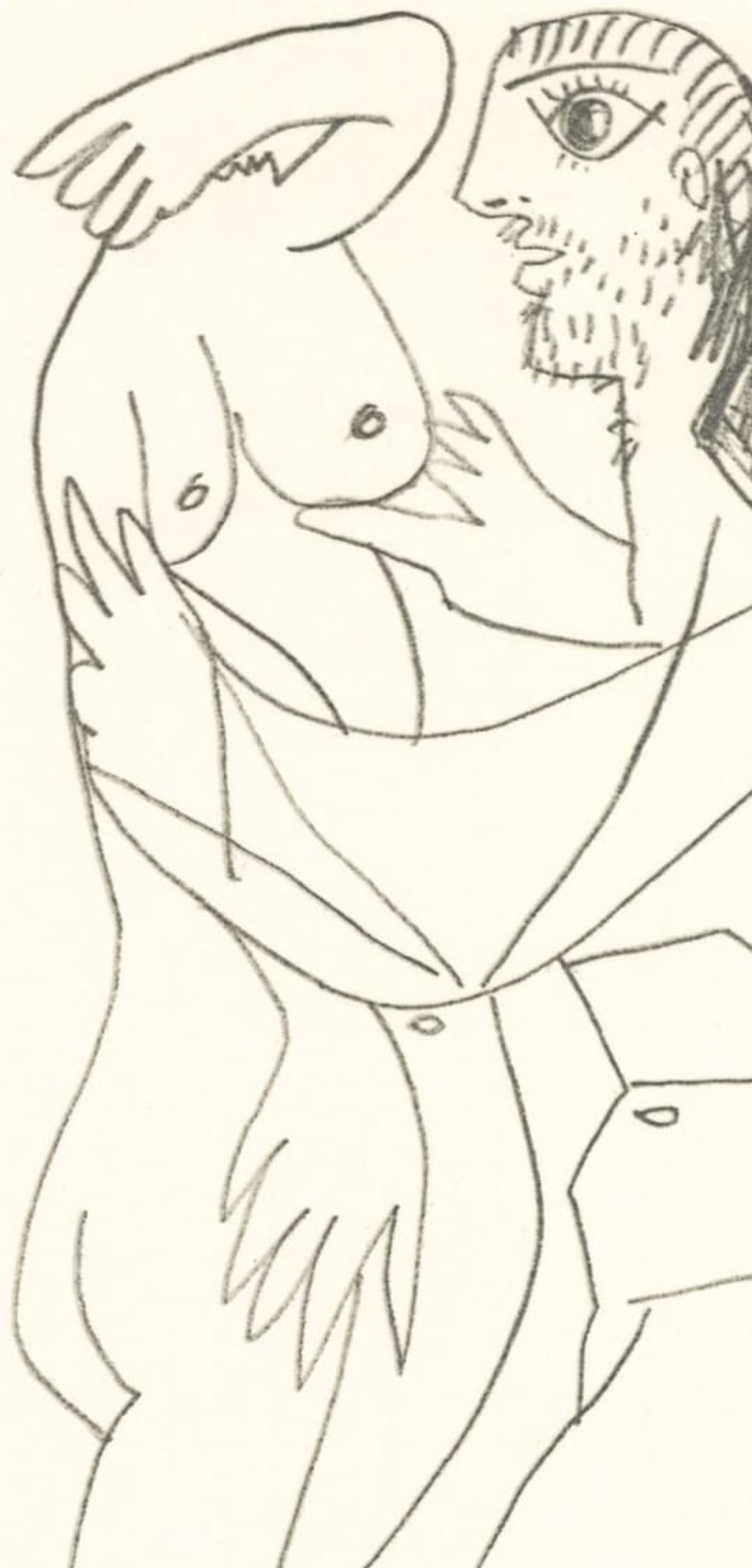 Pablo Picasso, Composition, Le Goût du Bonheur (Cramer 148; Bloch 2013), Limited Edition Mixed Media Lithograph