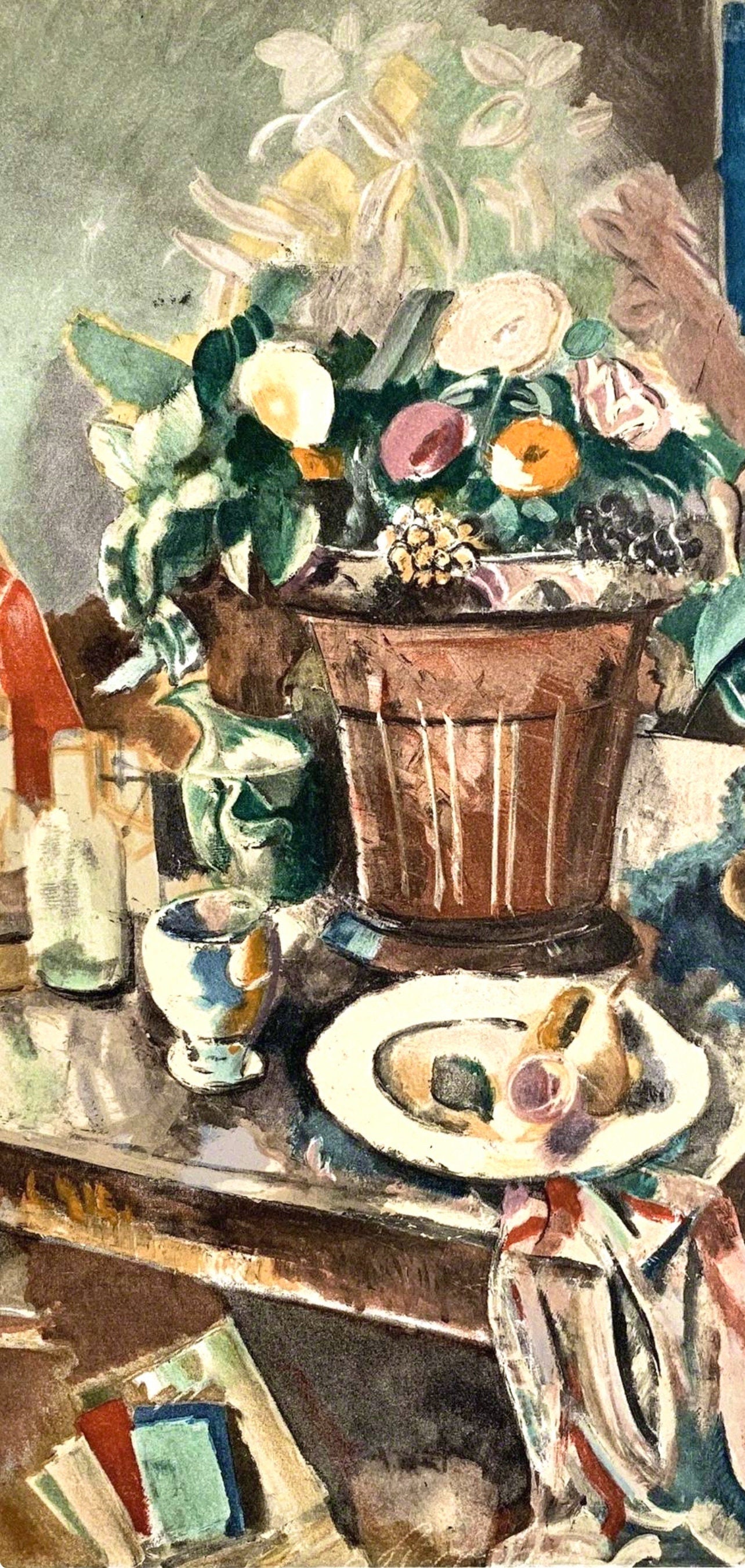 Charles Dufresne, Nature morte au pot de fleurs, Collection Pierre Lévy, Limited Edition Lithograph