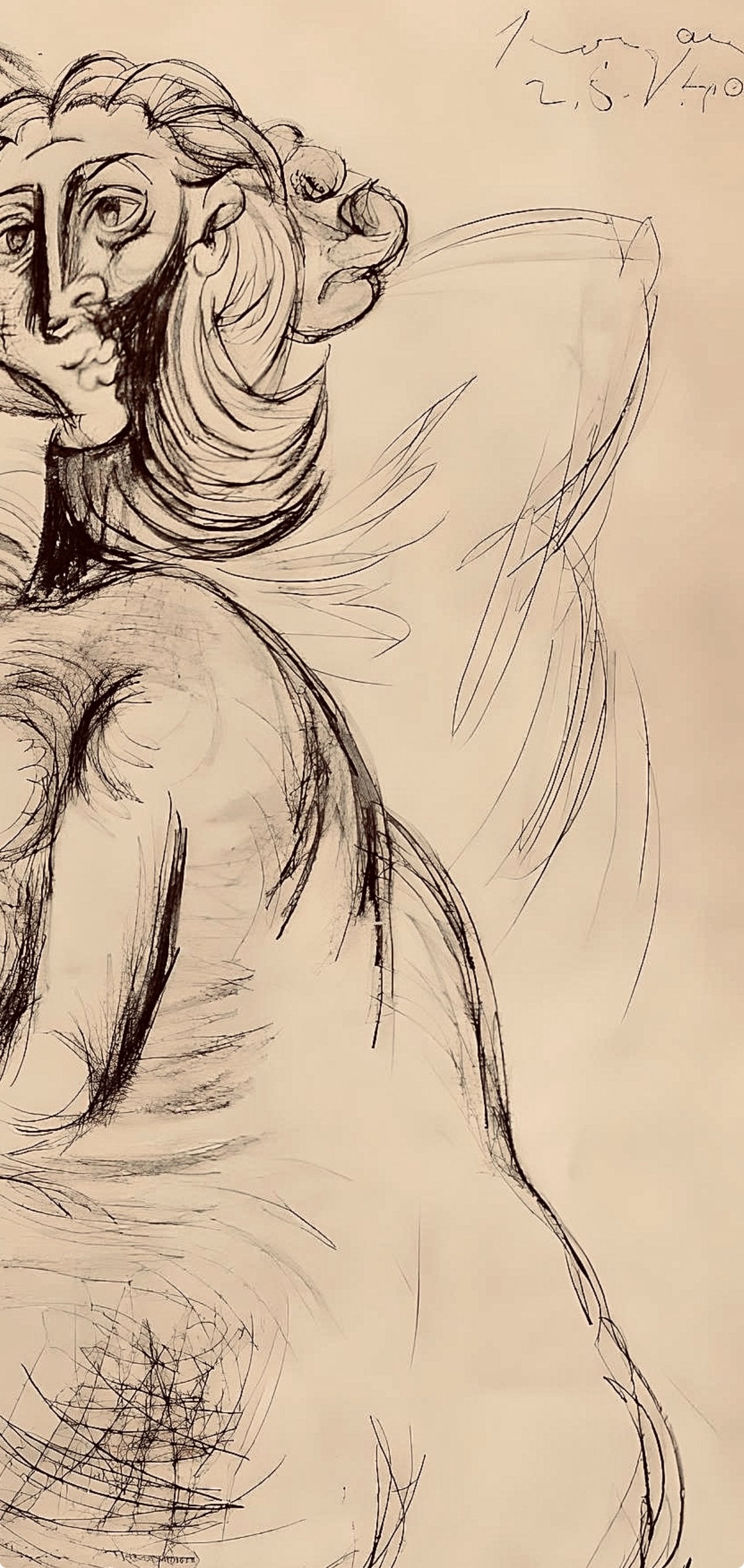 Pablo Picasso, Composition, Carnet de dessins de Picasso, Cahiers d’Art, Limited Edition Lithograph
