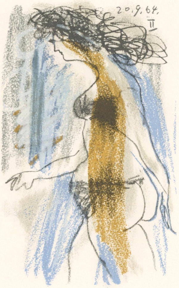 Pablo Picasso, Composition, Le Goût du Bonheur (Cramer 148; Bloch 2013), Limited Edition Mixed Media Lithograph