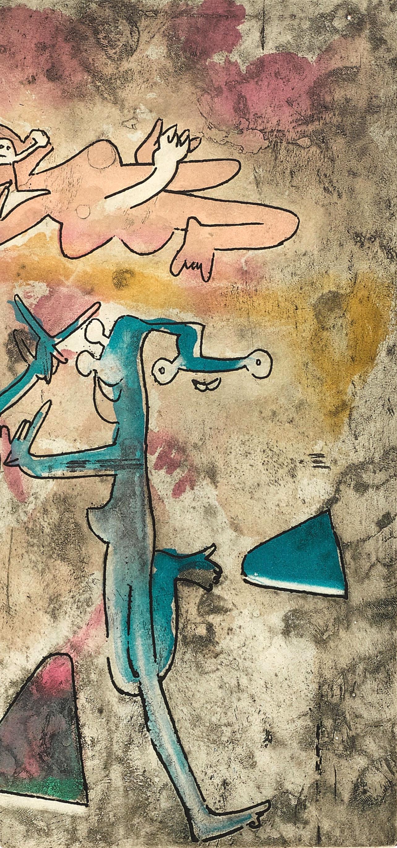 Roberto Matta, Composition (Sabatier 393), Centre Noeuds, Limited Edition Etching