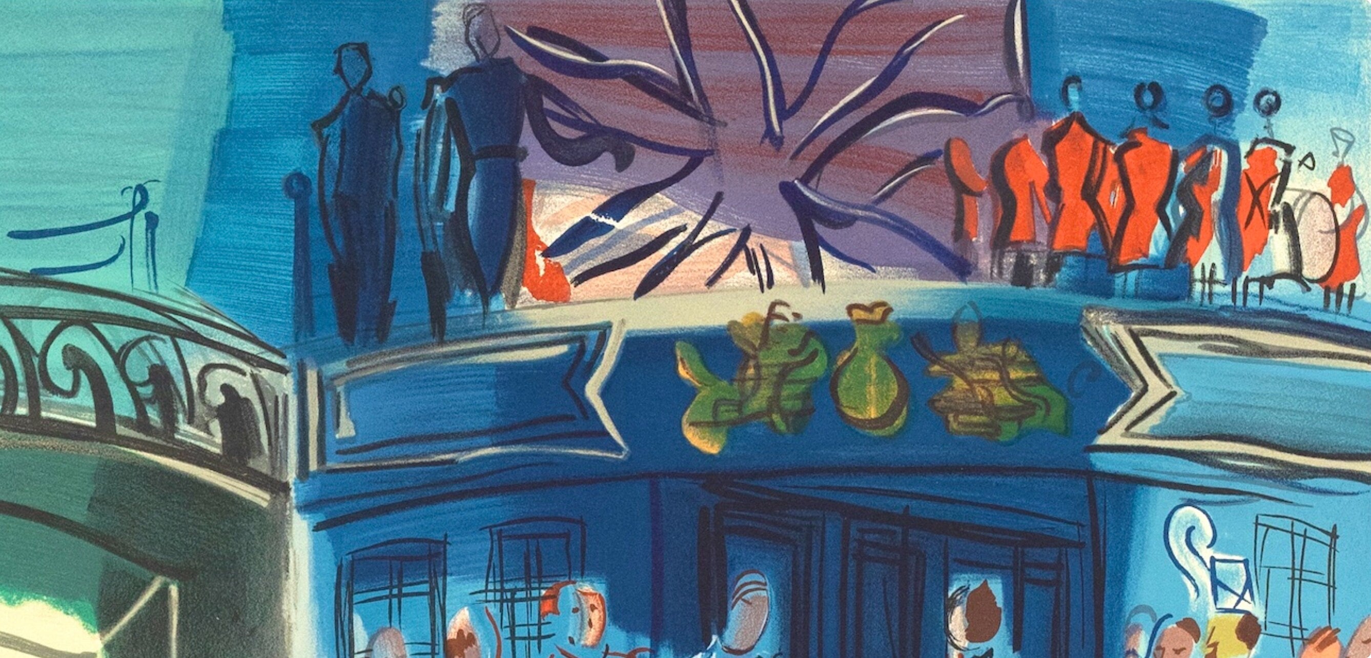 Raoul Dufy, Réception d'un amiral anglais sur un bateau francais, Raoul Dufy, Collection Pierre Lévy, Limited Edition Lithograph