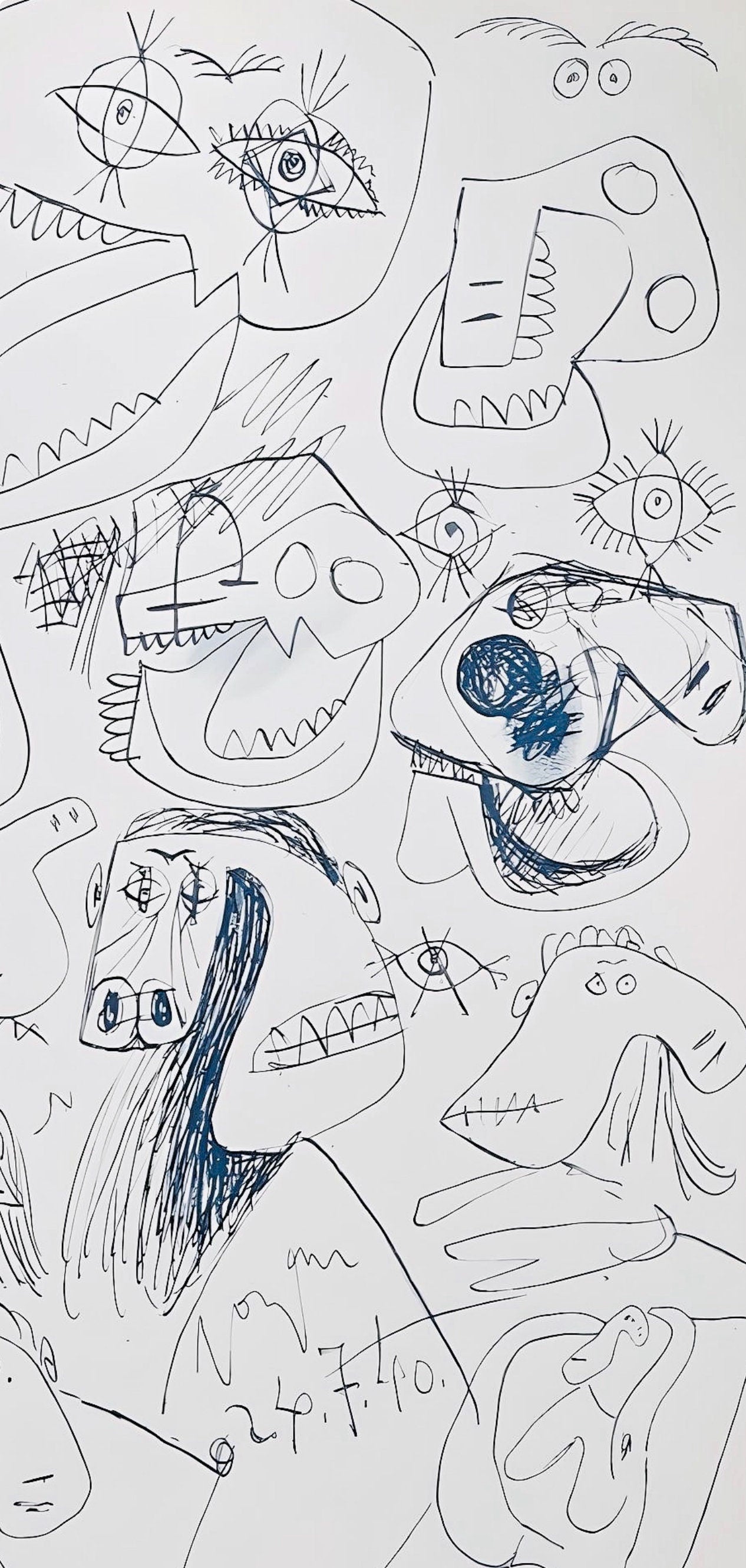 Pablo Picasso, Composition, Carnet de dessins de Picasso, Cahiers d’Art, Limited Edition Lithograph
