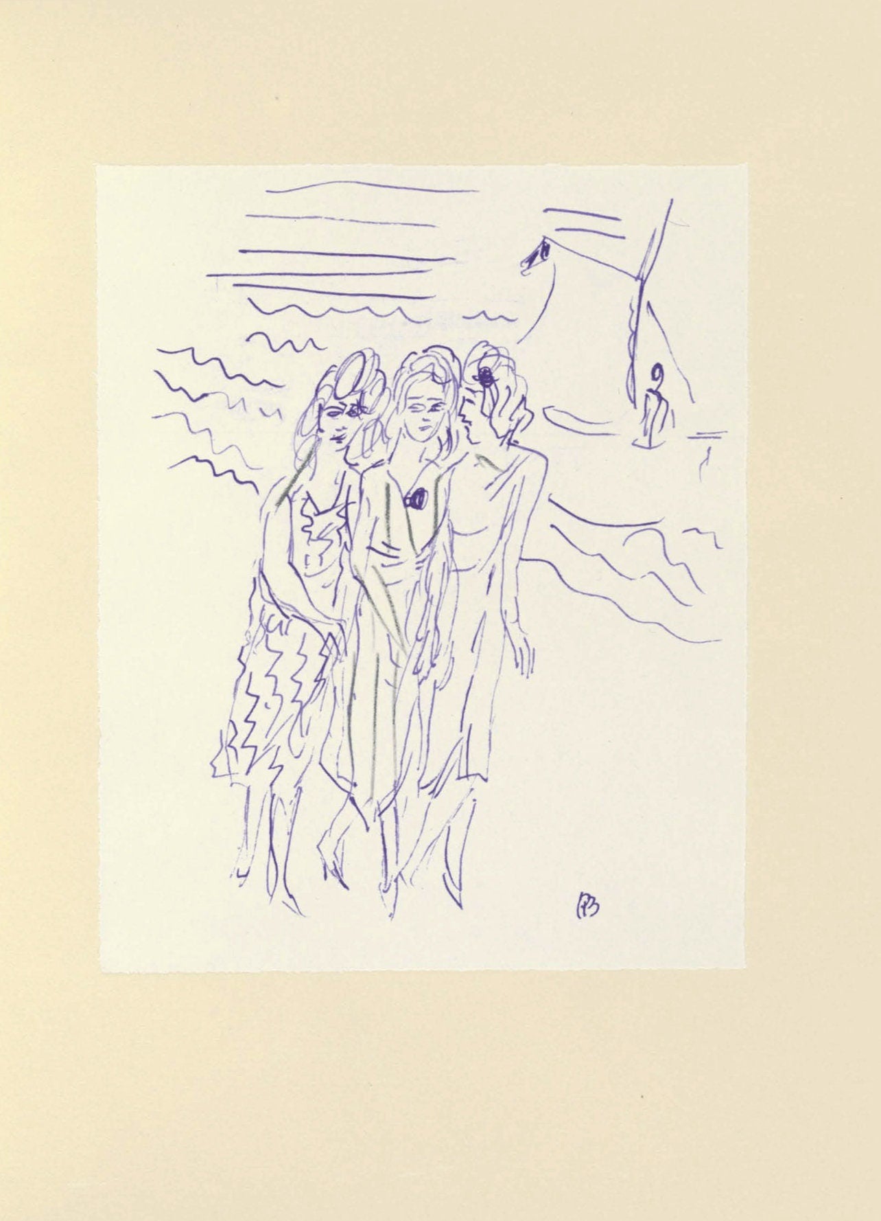Pierre Bonnard, Composition (Terrasse 54), Pierre Bonnard Correspondences, Limited Edition Lithograph