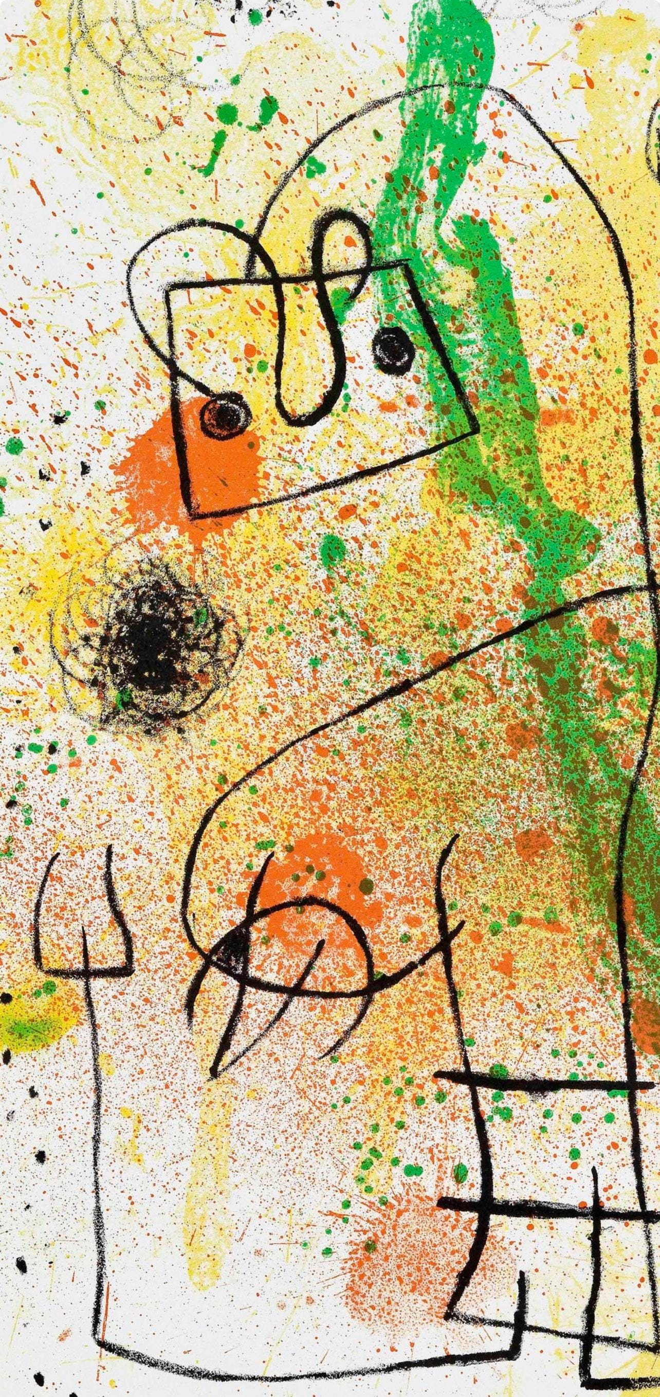 Joan Miró, Composition (Cramer 112; Mourlot 439-442), Derrière le miroir, Limited Edition Lithograph