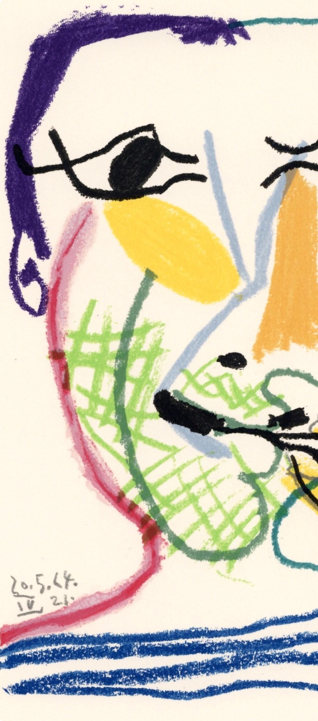 Pablo Picasso, Composition, Le Goût du Bonheur (Cramer 148; Bloch 2013), Limited Edition Mixed Media Lithograph