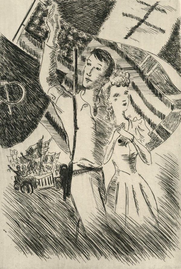 André Dignimont, Composition, Jours de gloire, Histoire de la libération de Paris, Limited Edition Etching