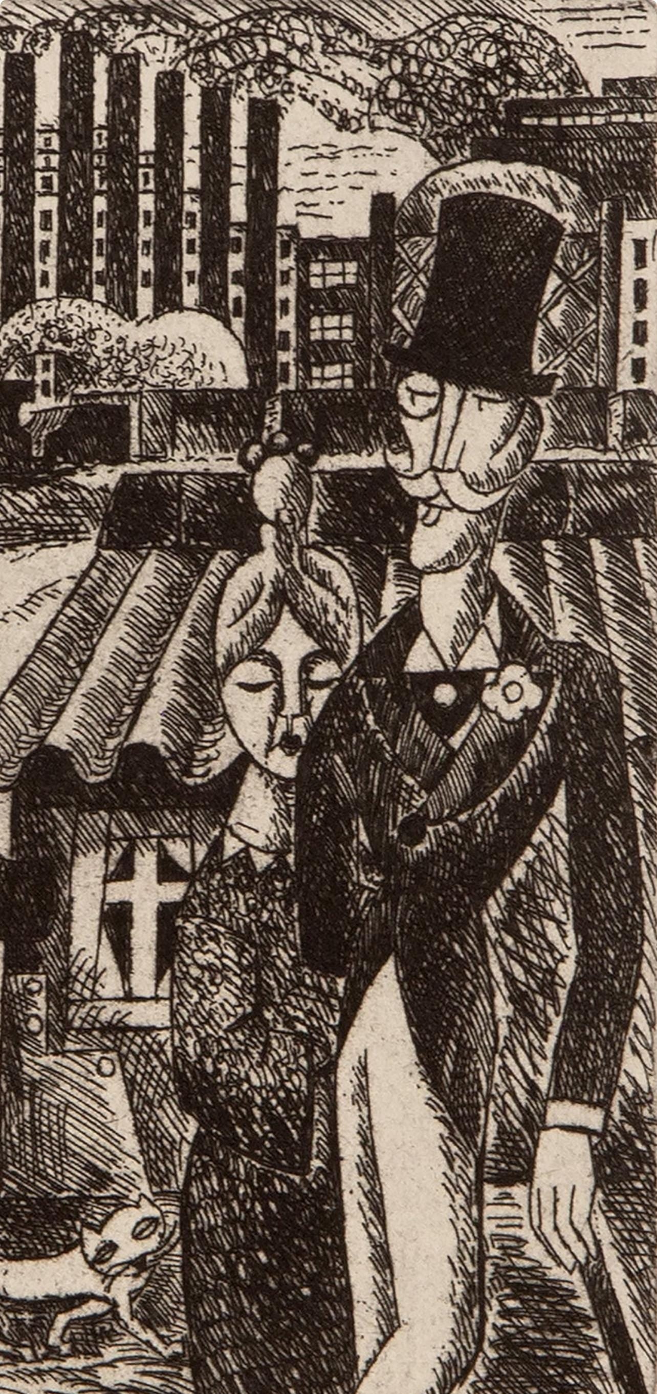 Marcel Gromaire, Composition, Vers un monde volage, Limited Edition Etching