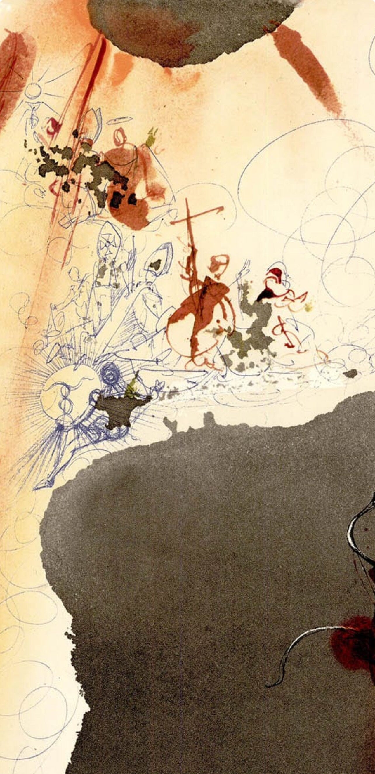 Salvador Dali, Composition (Michler/Löpsinger 1600; Field 69-3), Biblia Sacra, Limited Edition Lithograph
