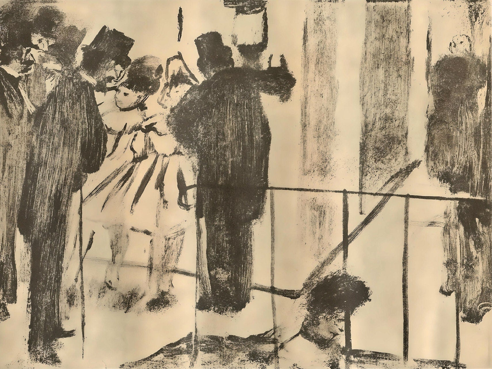 Edgar Degas, Famille Cardinal, E. Degas Monotypes, Limited Edition Monotype