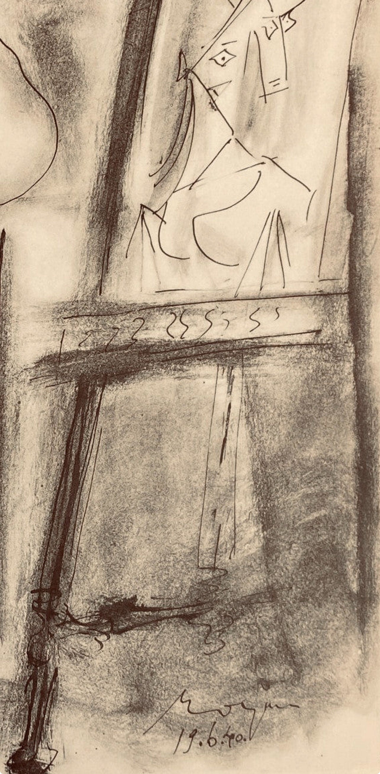 Pablo Picasso, Composition, Carnet de dessins de Picasso, Cahiers d’Art, Limited Edition Lithograph