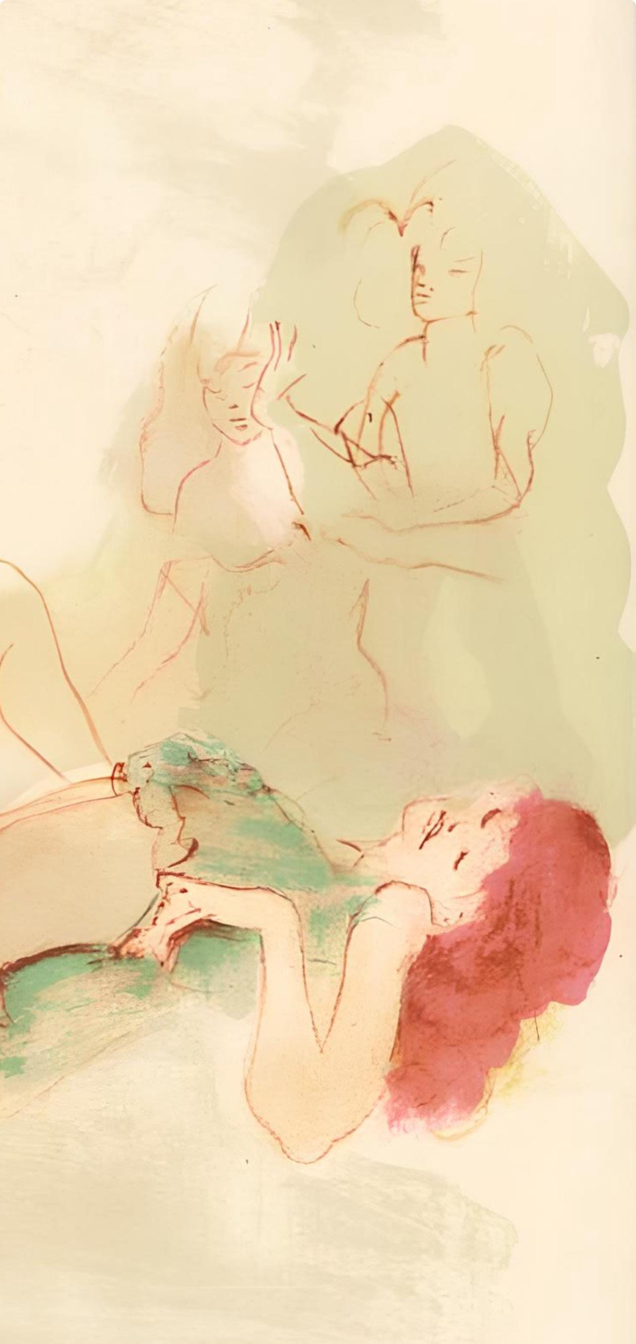 Léonor Fini, Composition, Parallèlement, Limited Edition Lithograph