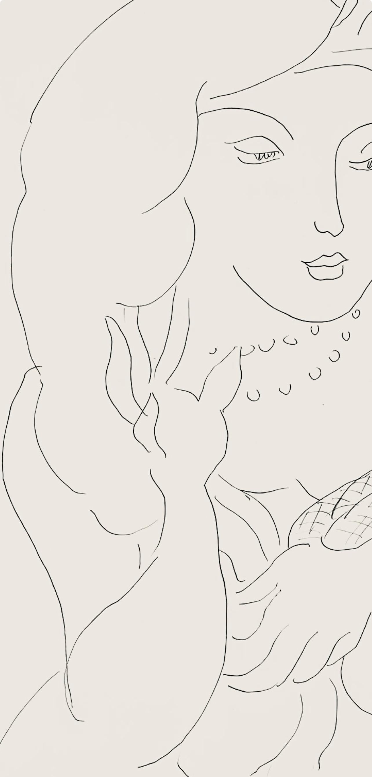 Henri Matisse, Série K, var. 3 (Duthuit 9), Henri Matisse, Dessins, Thèmes et variations, Limited Edition Lithograph
