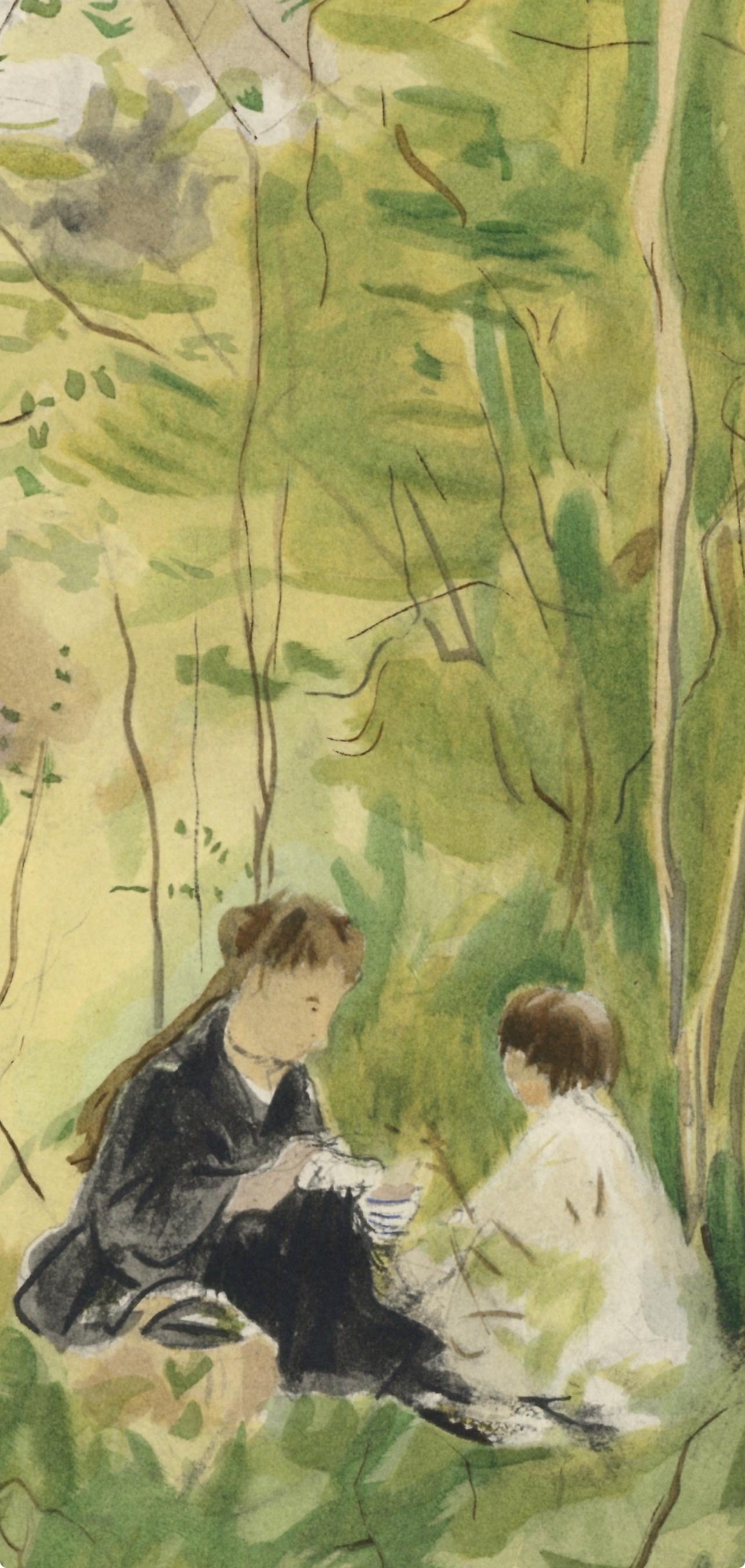 Berthe Morisot, Le Goûter, Berthe Morisot Seize Aquarelles, Limited Edition Lithograph