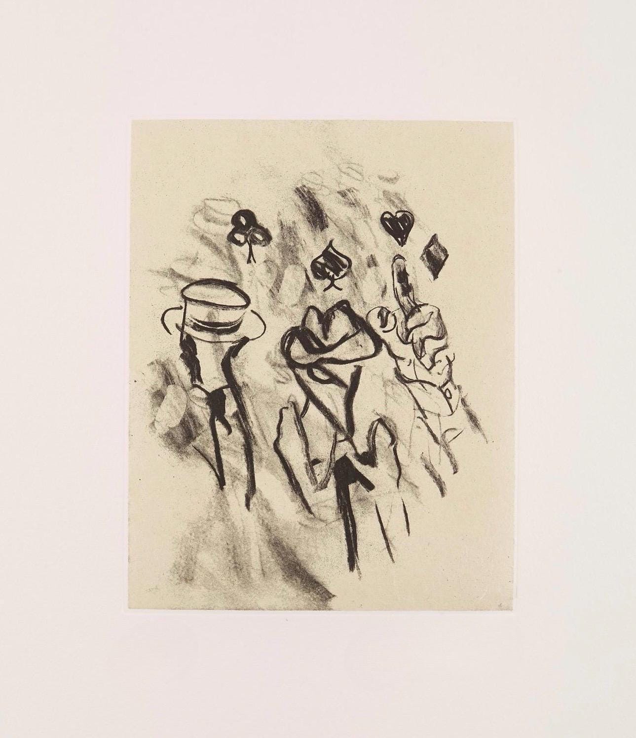 Willem de Kooning, Composition, Poems, Limited Edition Lithograph
