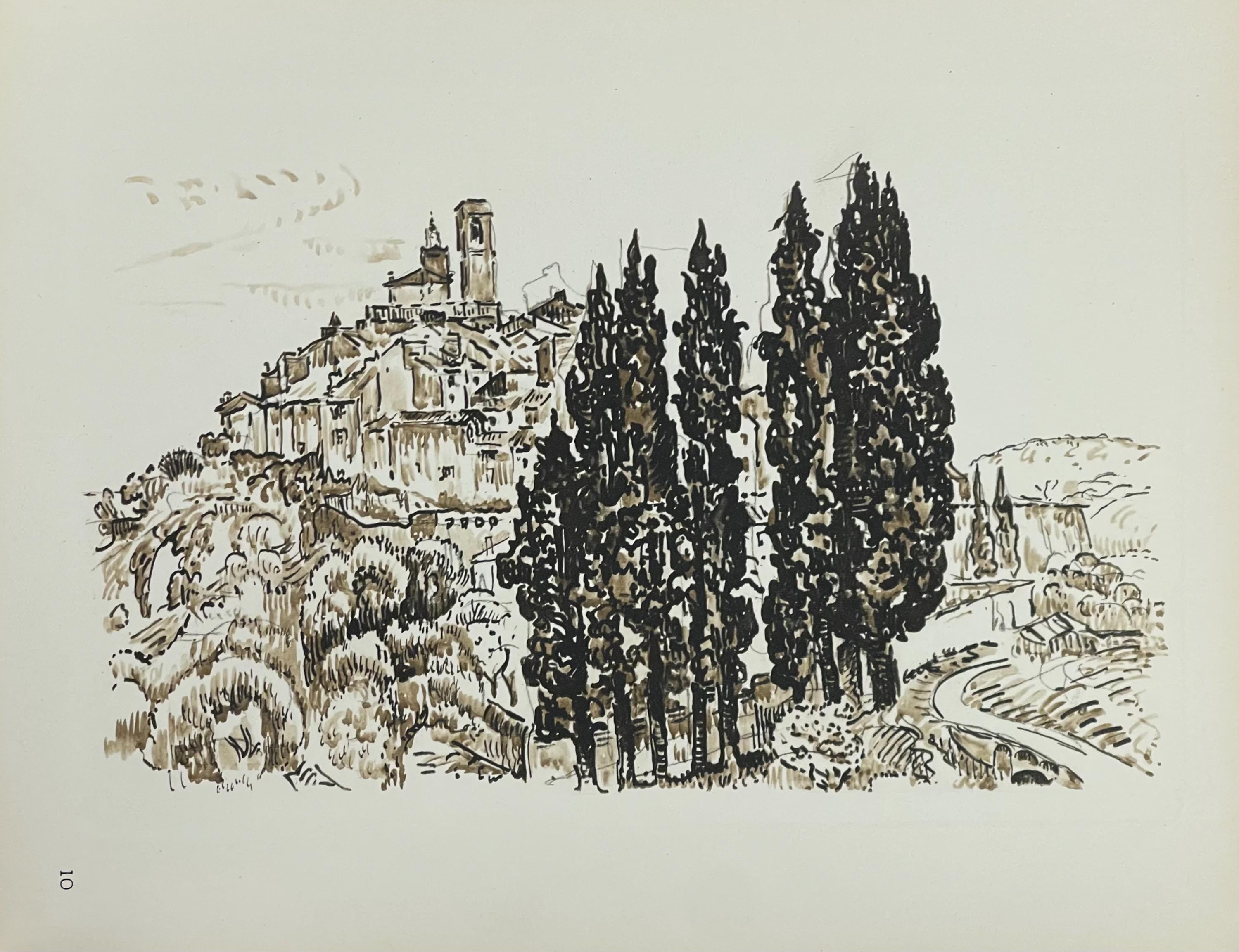 Paul Signac, St-Paul-de-Vence, Signac Dessins, Limited Edition Lithograph