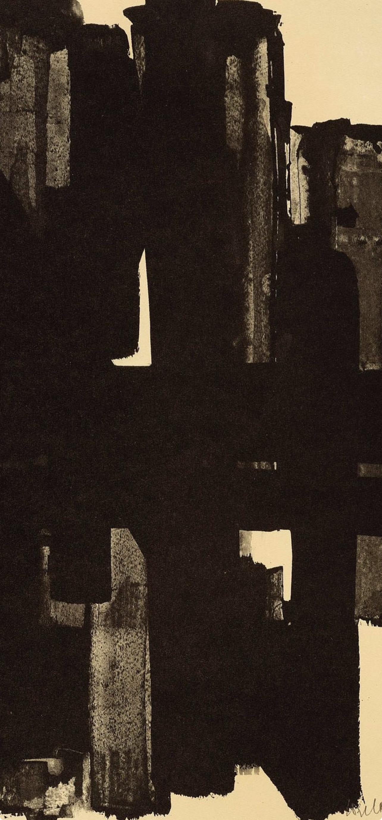 Pierre Soulages, Composition, Pierre Soulages, Peintres d'aujourd'hui, Limited Edition Lithograph