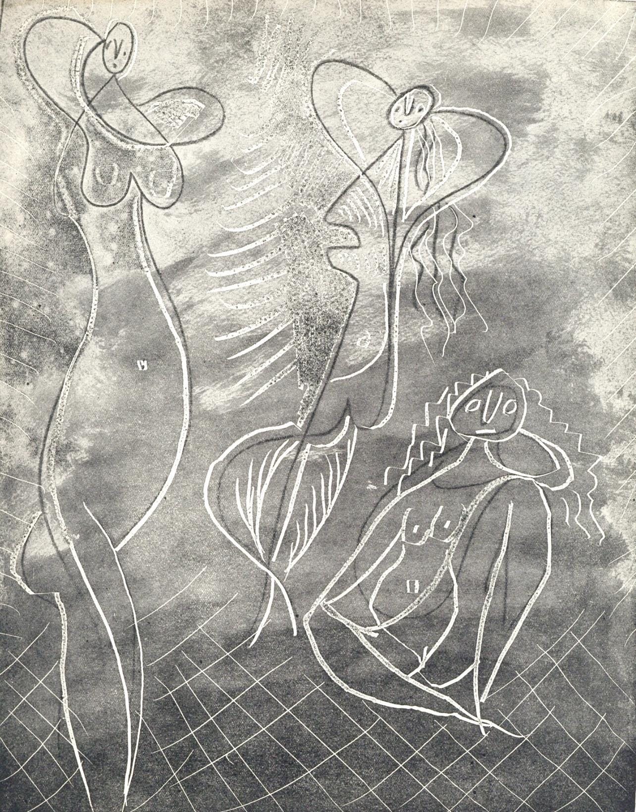 Pablo Picasso, Trois baigneuses (Bloch 361a-e; Baer 683-688; Cramer 38), La Chèvre-Feuille, Limited Edition Engraving