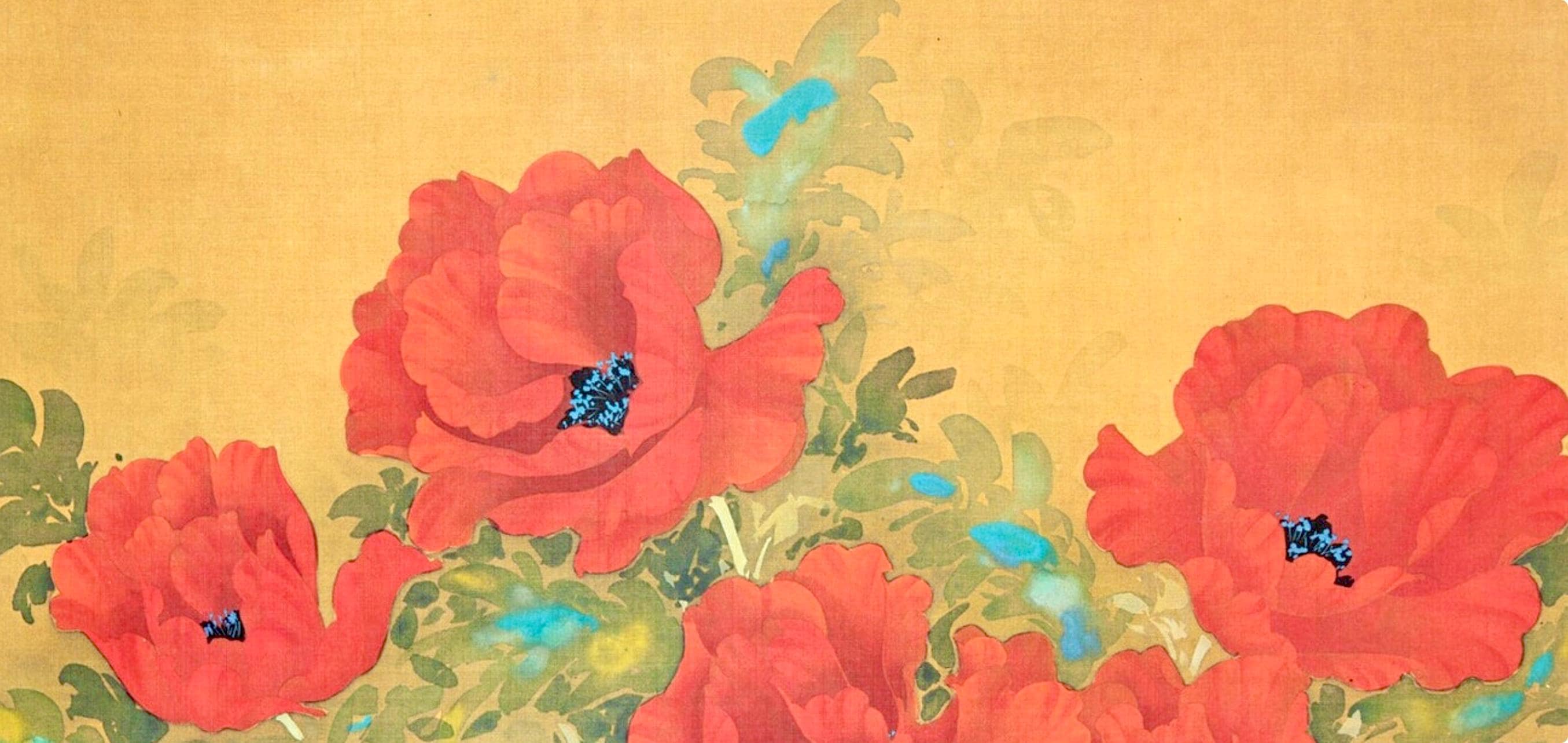 David Lee, Poppies, Original Edition Offset Lithograph