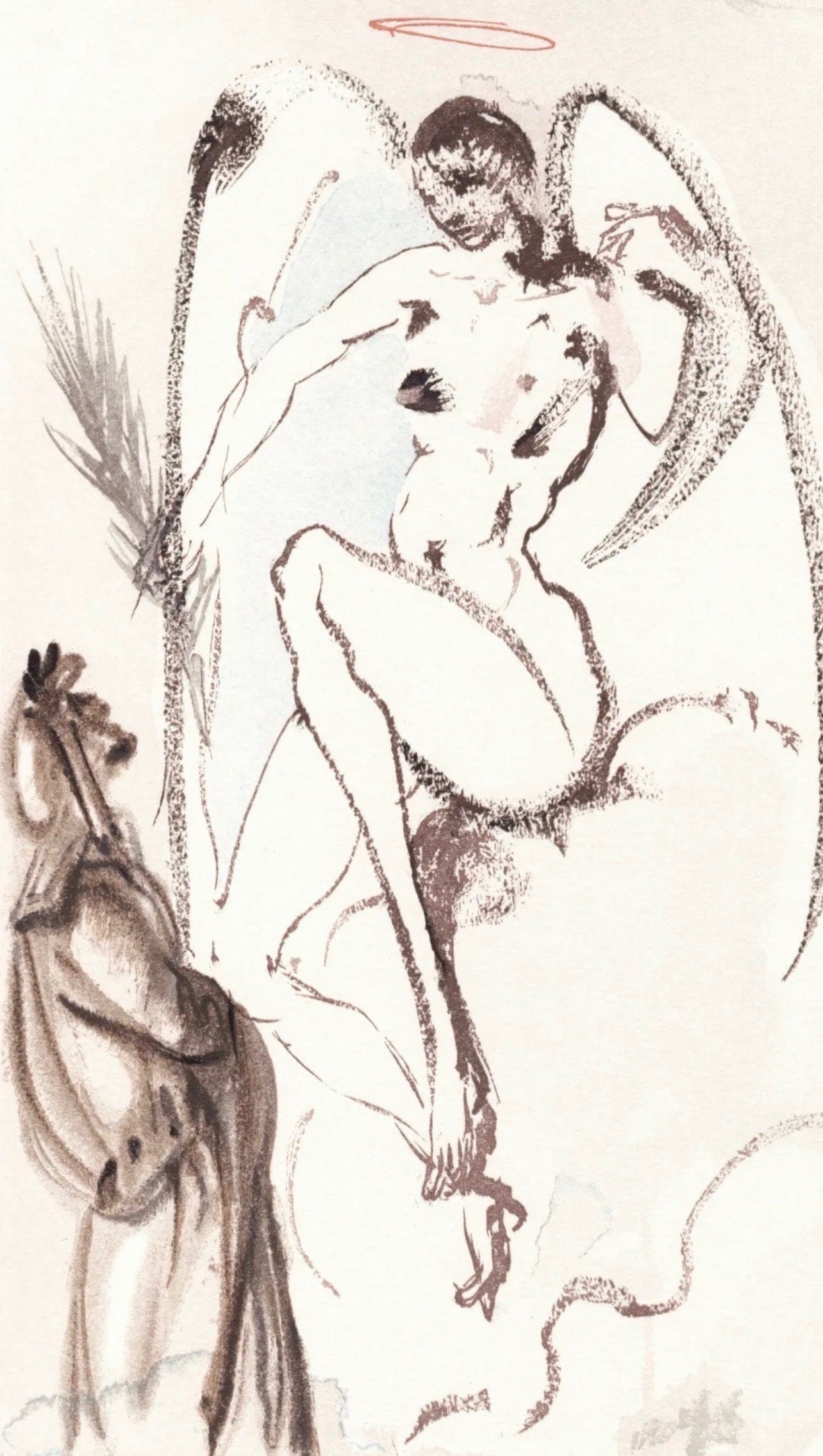 Salvador Dali, The Archangel Gabriel (Michler/Löpsinger 1039-1138; Field 189-200), La Divine Comédie, Limited Edition Woodcut