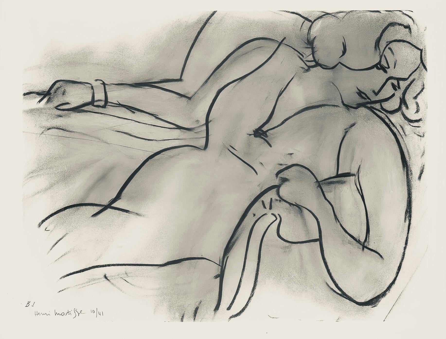 Henri Matisse, Série B, var. 1 (Duthuit 9), Henri Matisse, Dessins, Thèmes et variations, Limited Edition Lithograph