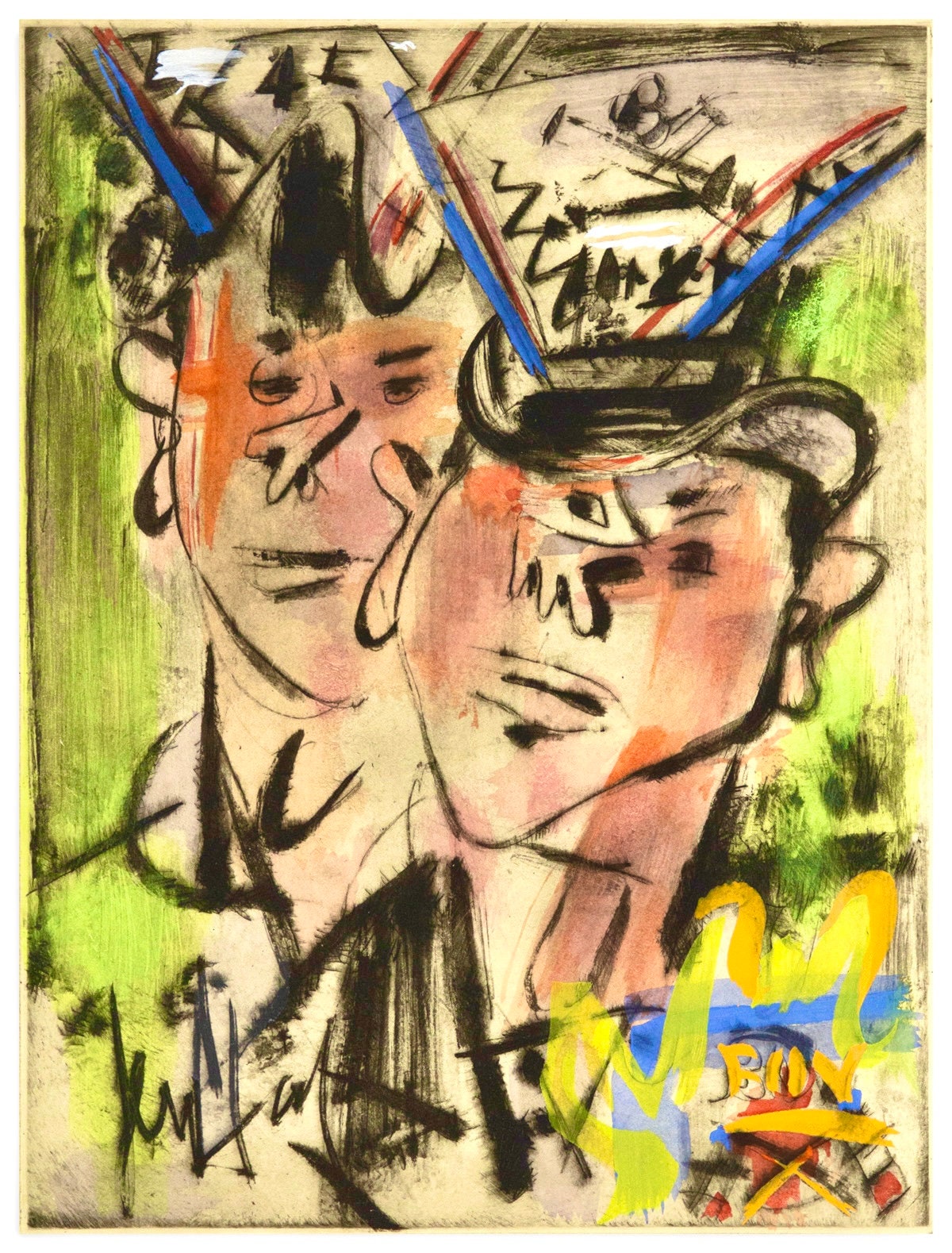 Gen Paul, Le Quart du Tourlourou, Vins, Fleurs et Flammes, Limited Edition Lithograph