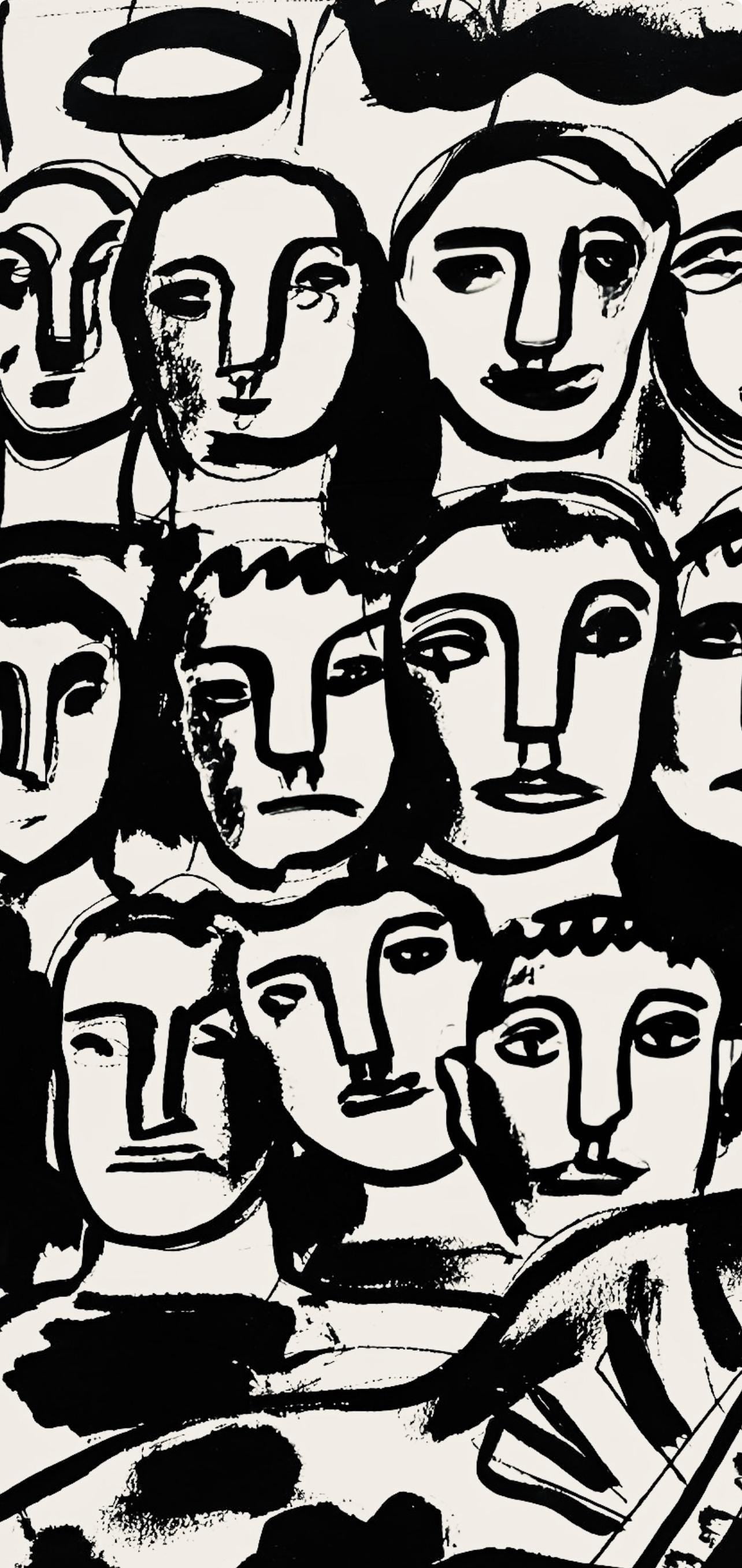 Fernand Léger, Composition, Levers de rideau sur la question du bonheur, Limited Edition Lithograph