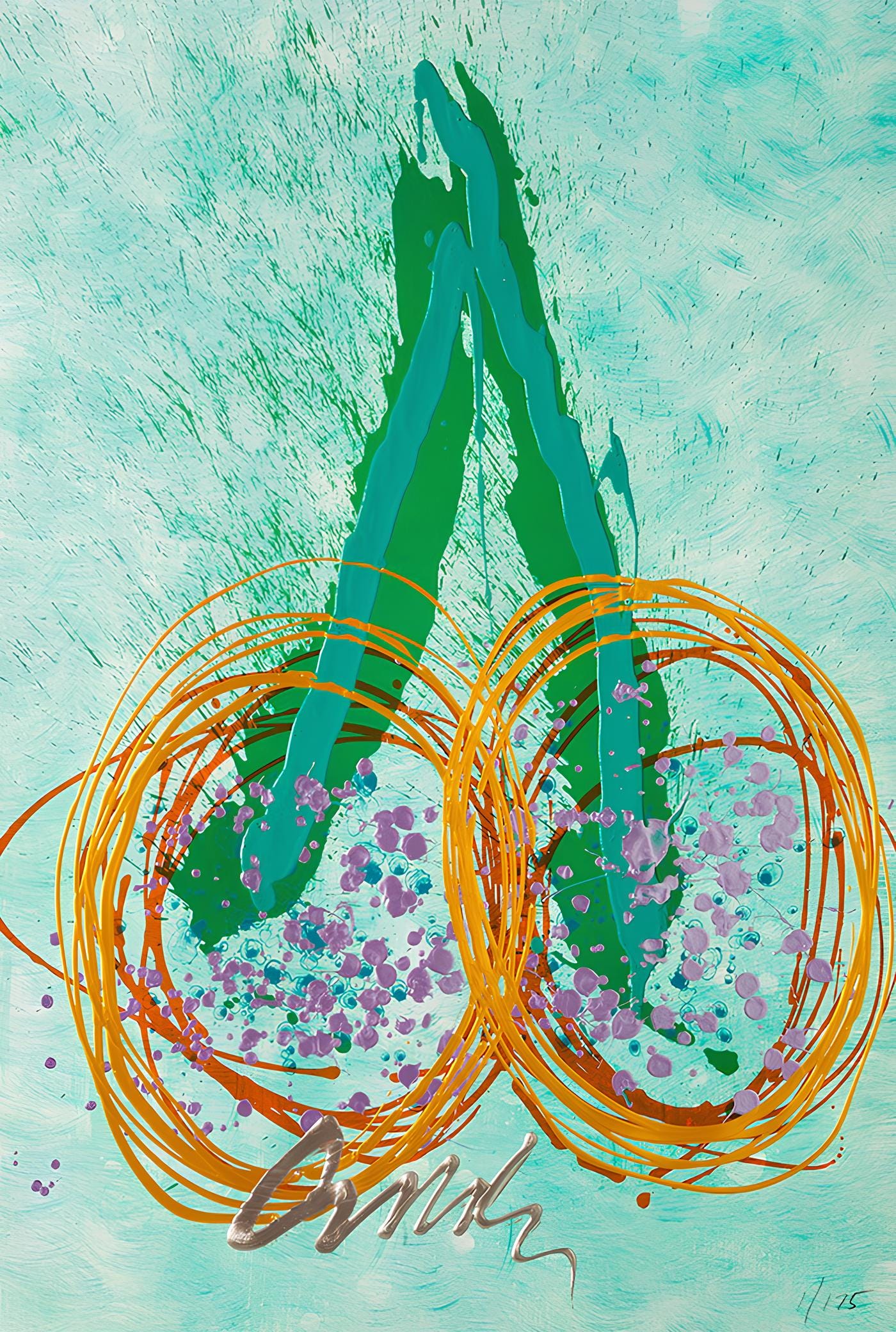 Dale Chihuly, Composition, Float Series, Limited Edition Mixed Media Lithograph
