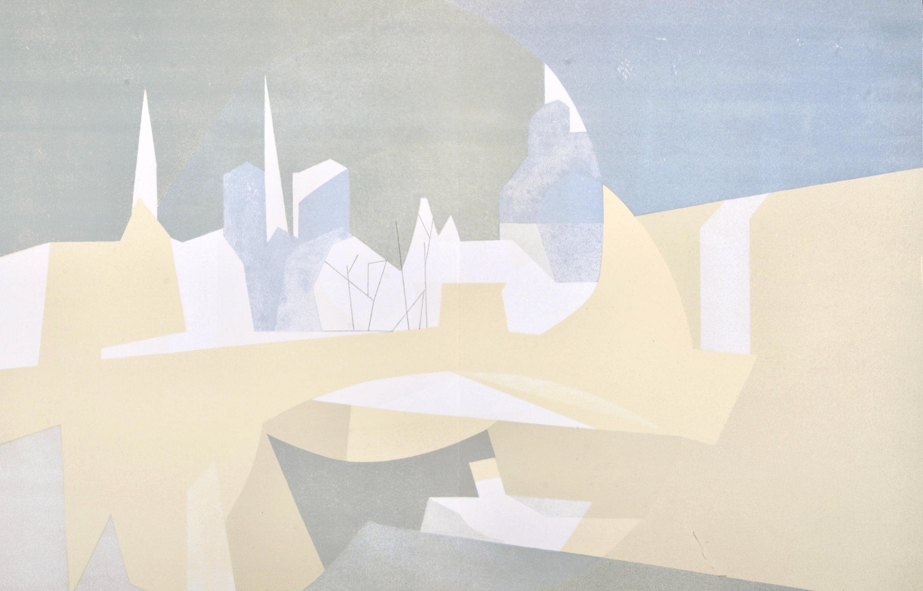 André Beaudin, Ville et paquebot, Regards sur Paris, Limited Edition Lithograph