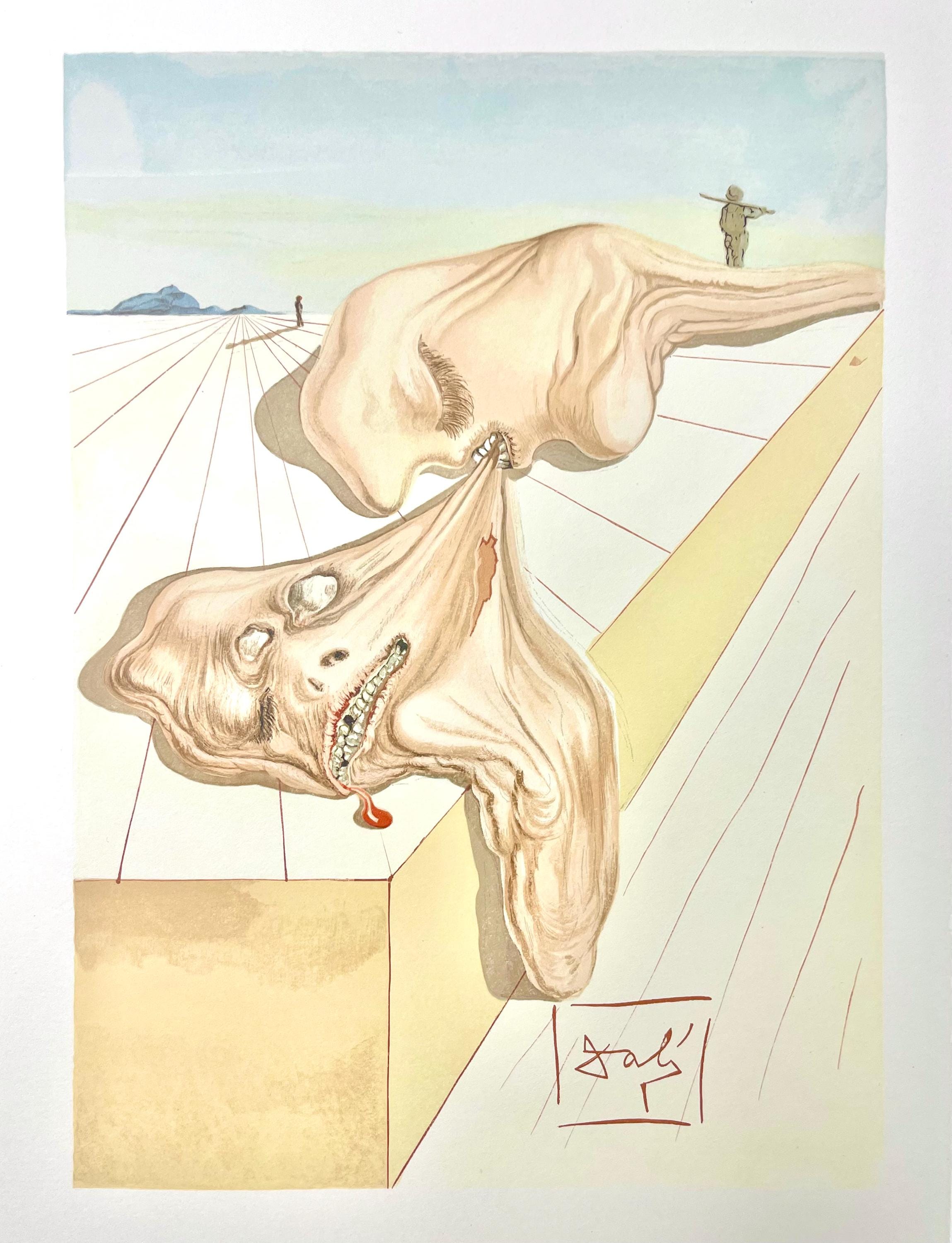 Salvador Dali, Hölle XXX (Field 189-200; Michler/Löpsinger 1039-1138), Die Göttliche Komödie, Signed, Limited Edition Woodcut