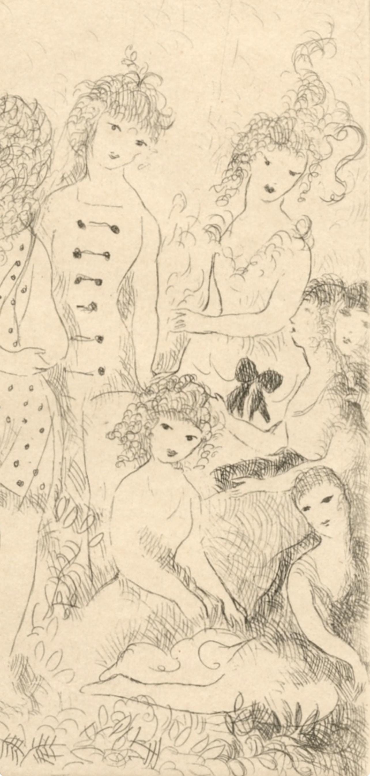 Marie Laurencin, La Ronde, Dix filles dans un pré, Limited Edition Etching
