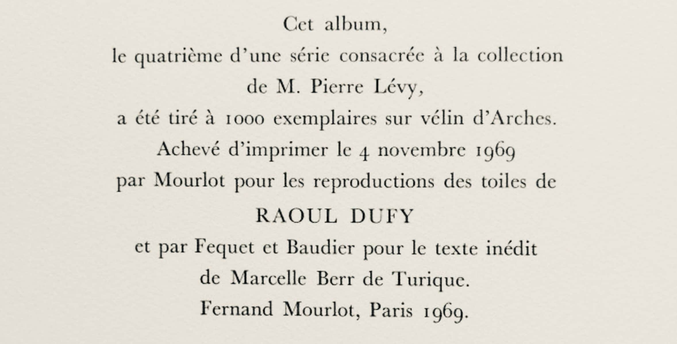 Raoul Dufy, L’atelier de Impasse Guelma, Raoul Dufy, Collection Pierre Lévy, Limited Edition Lithograph