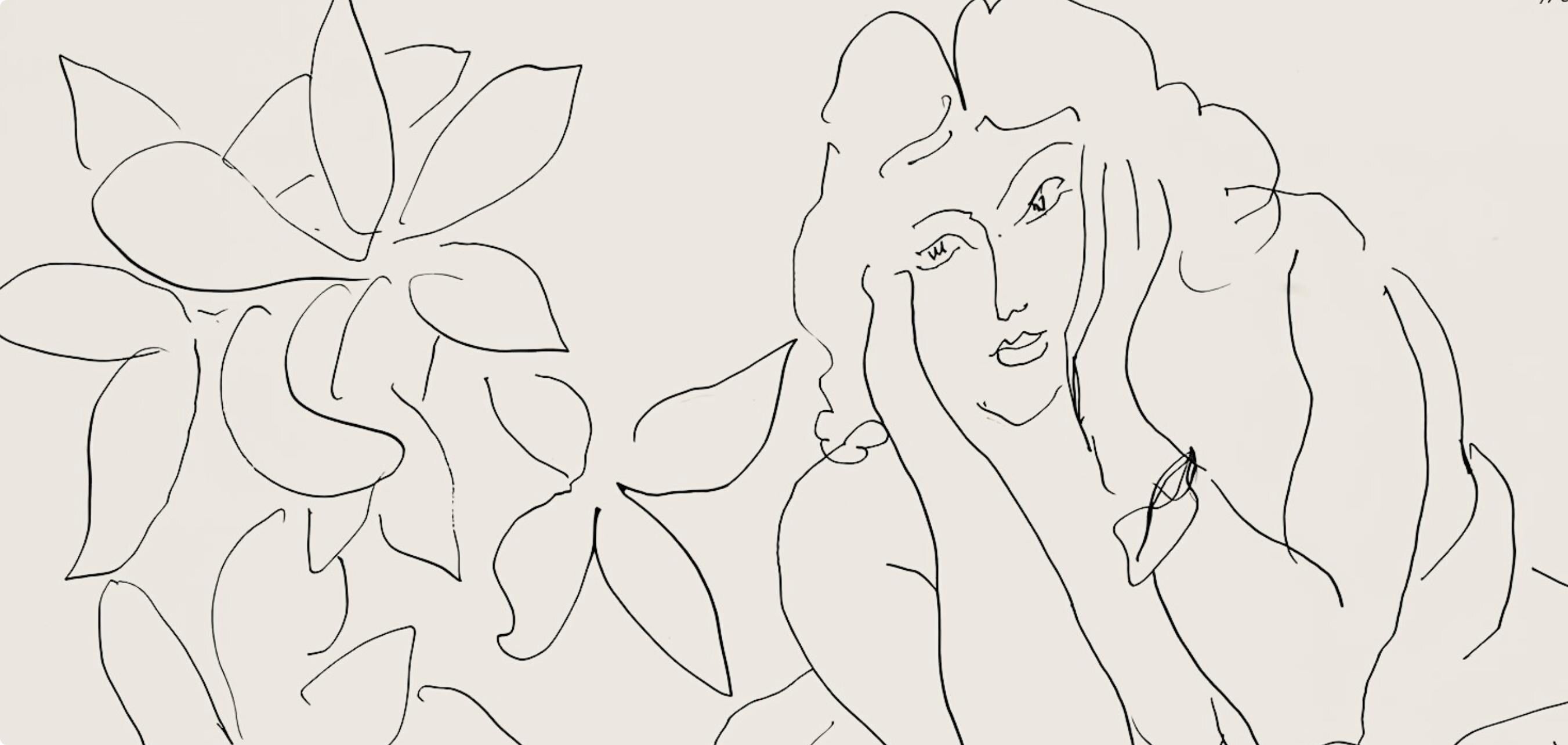 Henri Matisse, Série E, var. 13 (Duthuit 9), Henri Matisse, Dessins, Thèmes et variations, Limited Edition Lithograph