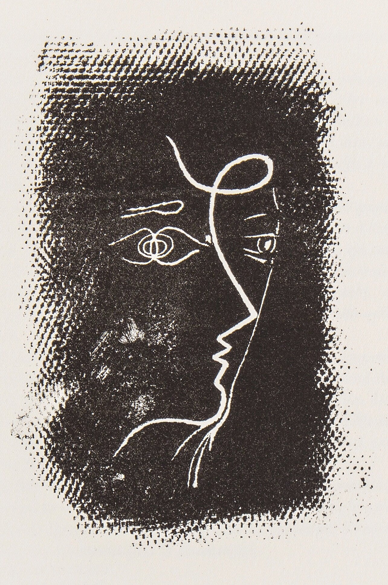 Georges Braque, Profil de femme (Mourlot 25), Souvenirs et portraits d'artistes, Limited Edition Lithograph