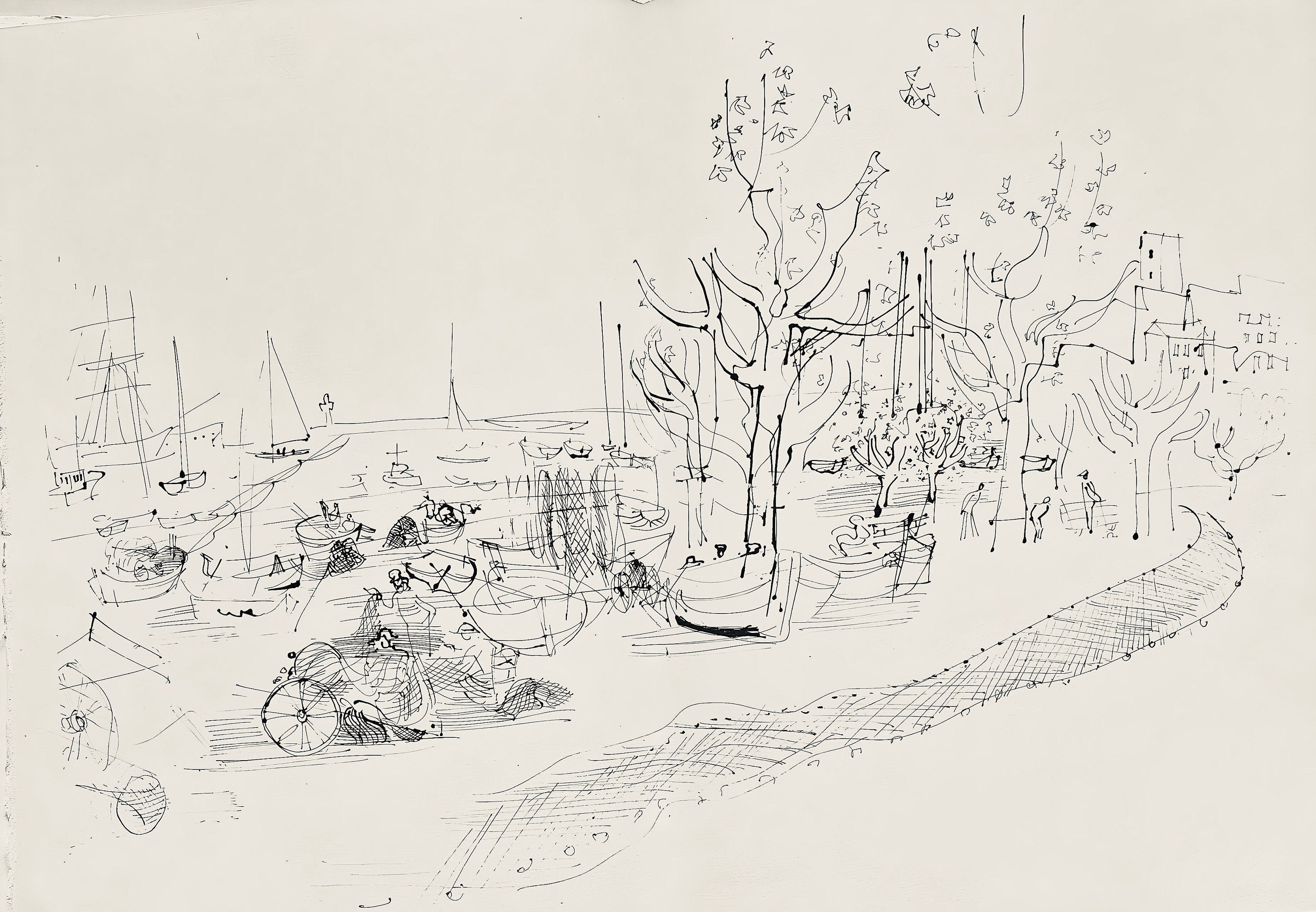 Raoul Dufy, Composition, Les Côtes Normandes, Limited Edition Lithograph