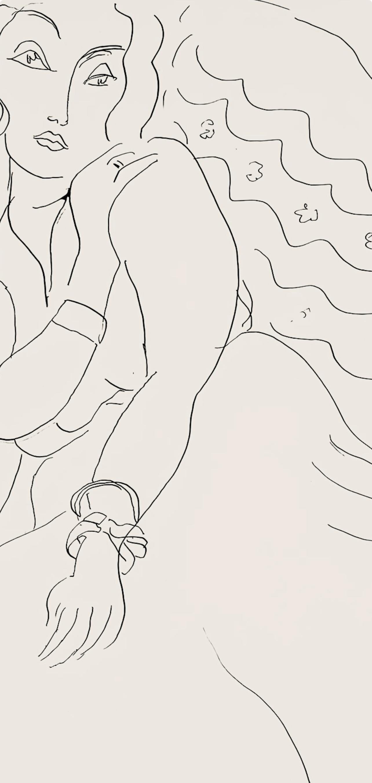 Henri Matisse, Série E, var. 9 (Duthuit 9), Henri Matisse, Dessins, Thèmes et variations, Limited Edition Lithograph