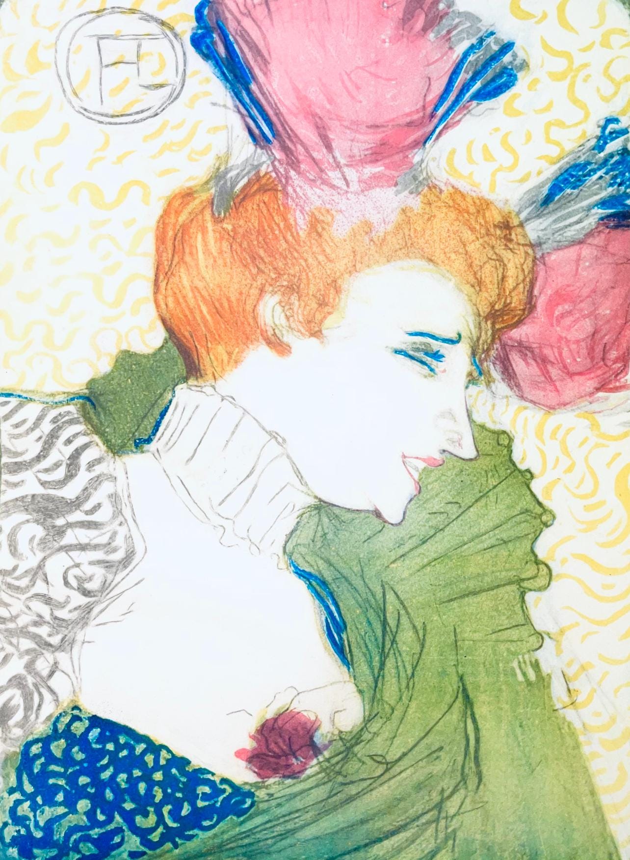 Henri de Toulouse-Lautrec, Composition, Images de Lautrec, 21 Planches en Couleurs, Collezione dell'Obelisco, Limited Edition Lithograph