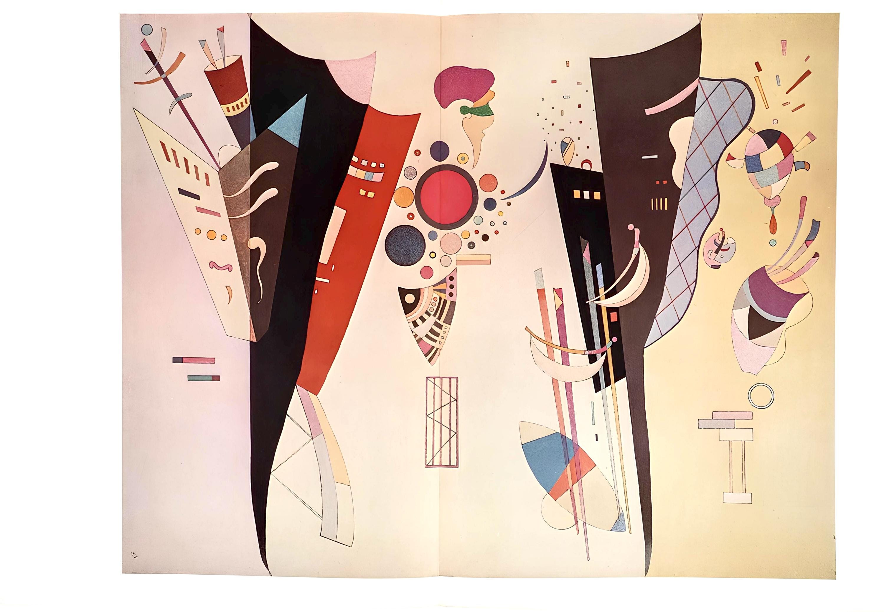 Wassily Kandinsky, Composition, Derrière le miroir, Limited Edition Lithograph