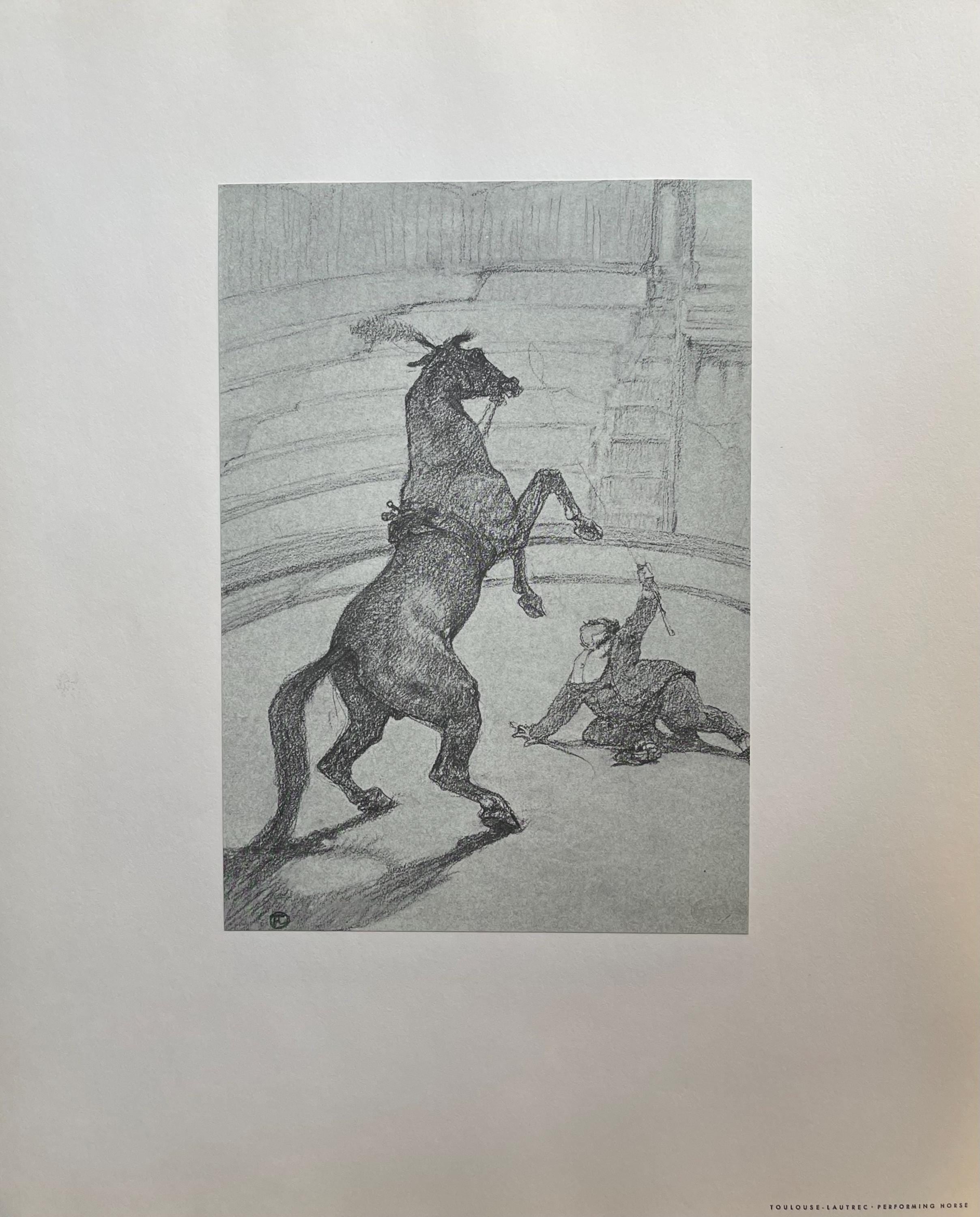 Henri de Toulouse-Lautrec, Performing Horse, Henri de Toulouse-Lautrec, At the Circus, Limited Edition Lithograph