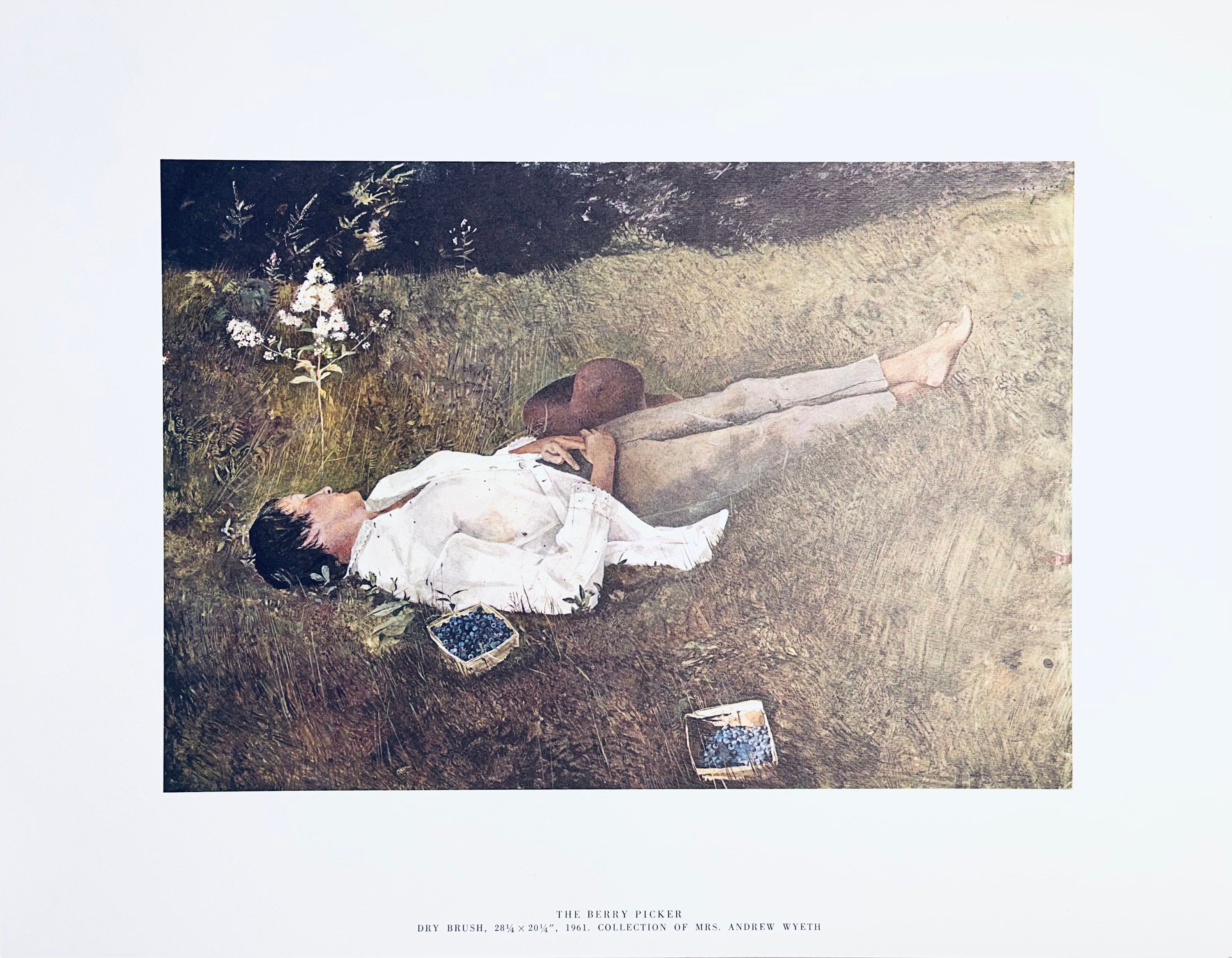 Andrew Wyeth, The Berry Picker, The Four Seasons, Limited Edition Lithograph