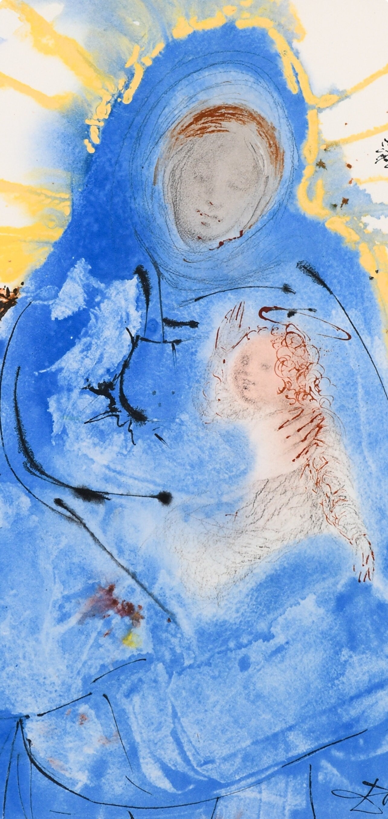 Salvador Dali, Composition (Michler/Löpsinger 1600; Field 69-3), Biblia Sacra, Limited Edition Lithograph
