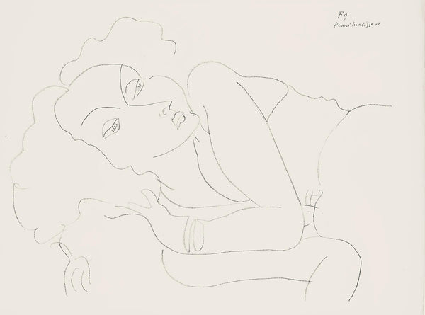 Henri Matisse, Série F, var. 9 (Duthuit 9), Henri Matisse, Dessins, Thèmes et variations, Limited Edition Lithograph