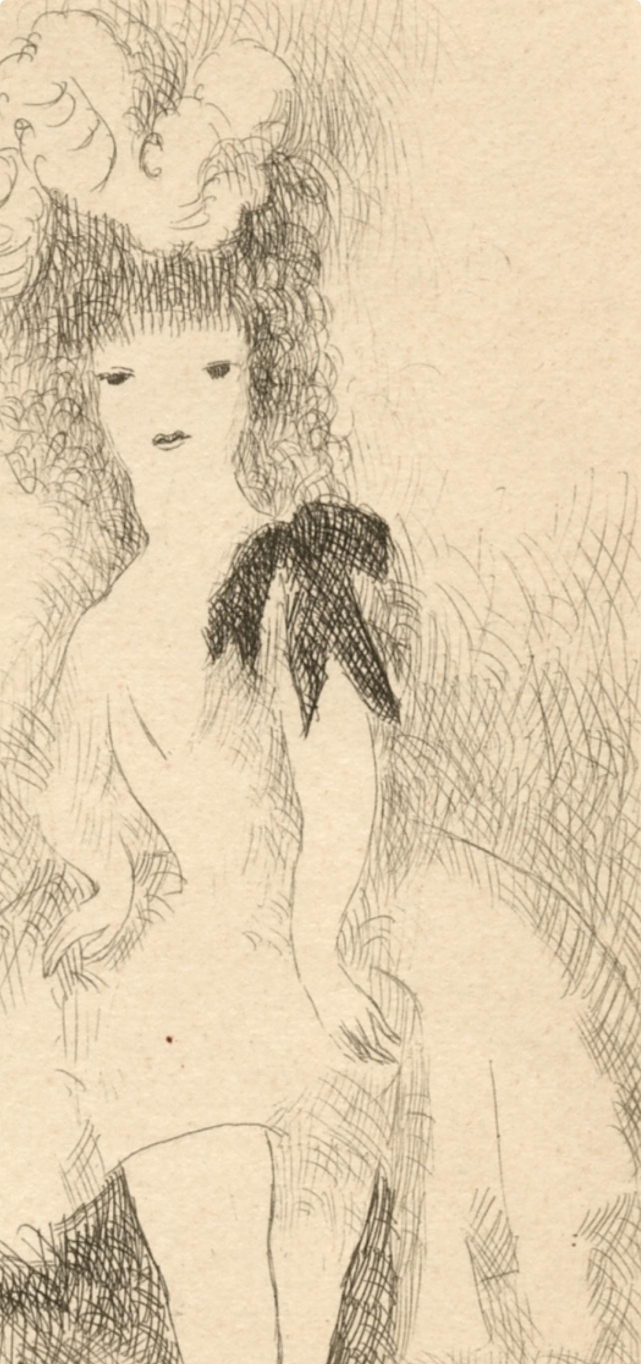 Marie Laurencin, Jeune fille au nœud noir, Dix filles dans un pré, Limited Edition Etching