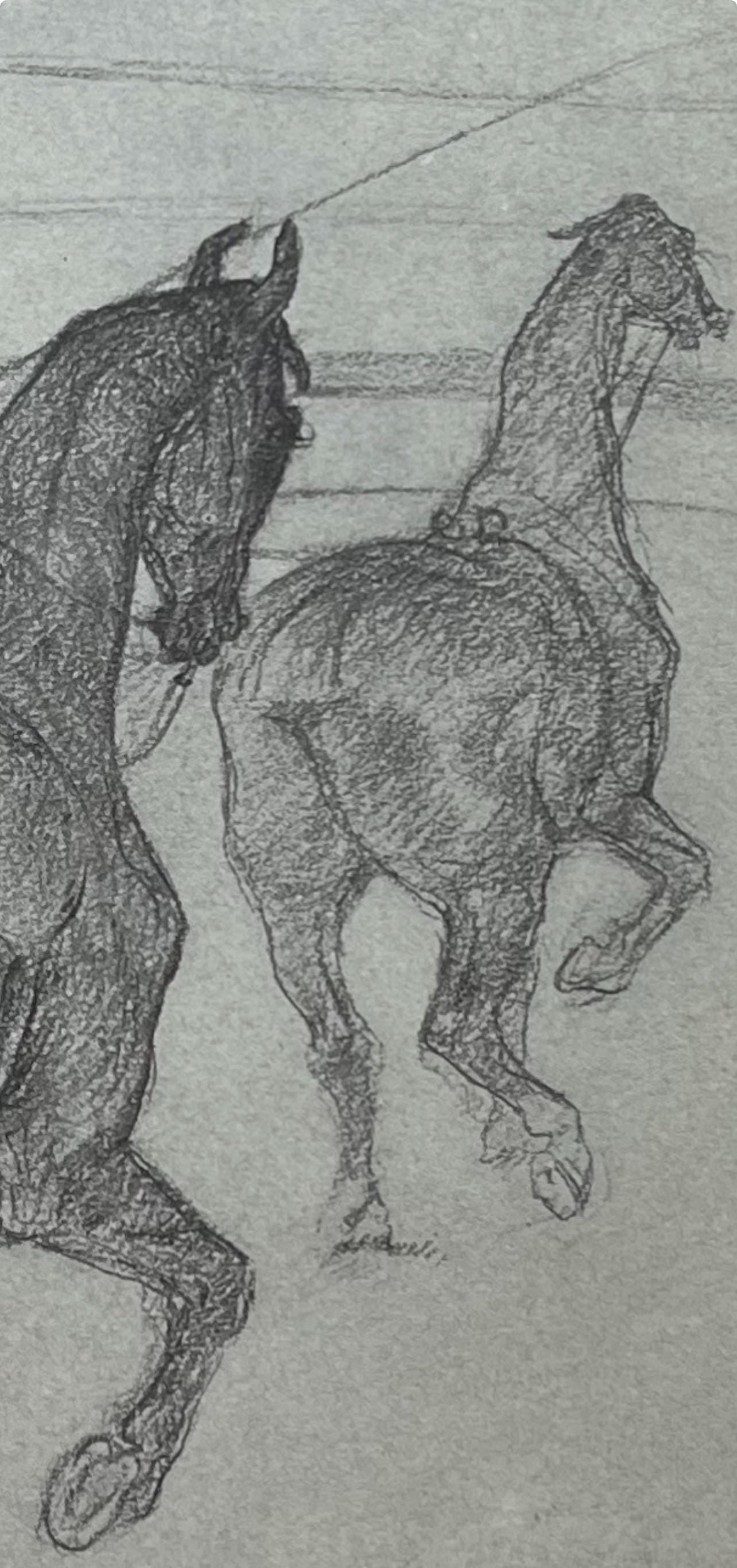 Henri de Toulouse-Lautrec, Haute École Equestrienne: The Tandem, Henri de Toulouse-Lautrec, At the Circus, Limited Edition Lithograph