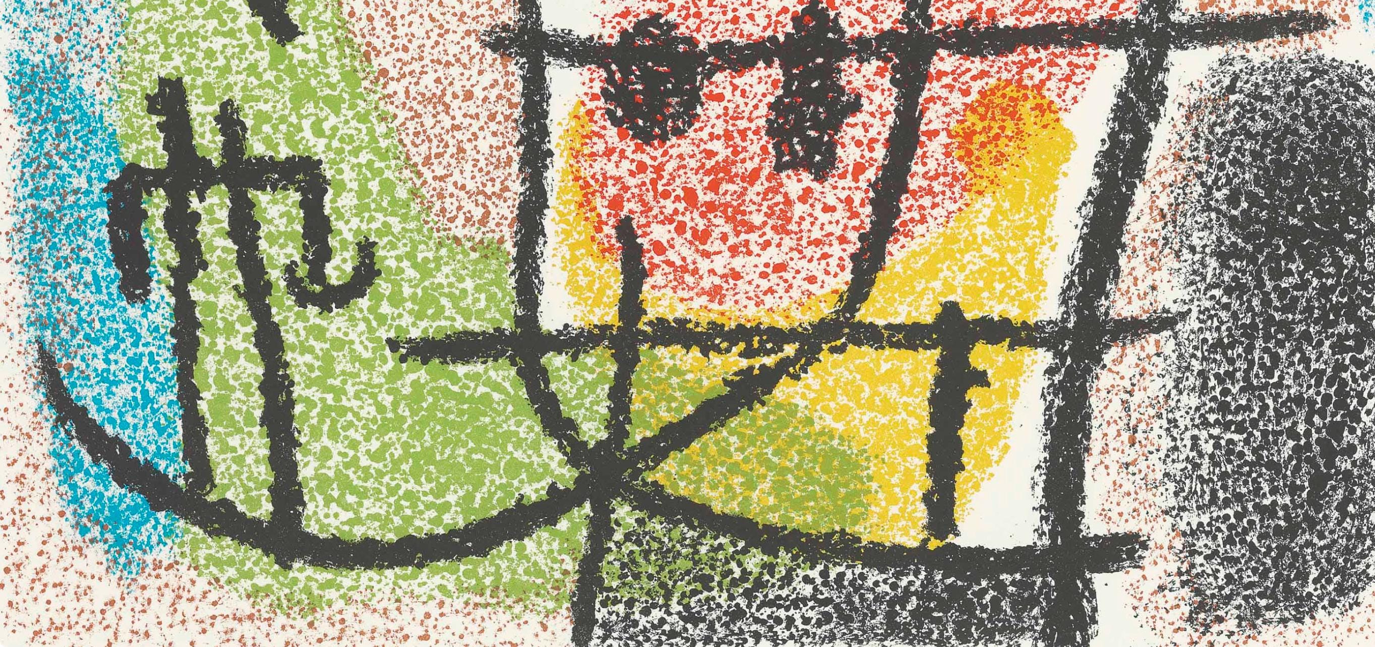 Joan Miró, Composition (Cramer 103; Mourlot 382-383), Miró Cartones 1956-1965, Limited Edition Lithograph
