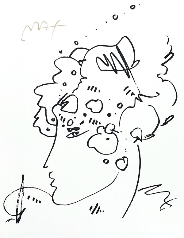 Peter Max, Lady Profile, Hand Signed, Monotype Silkscreen