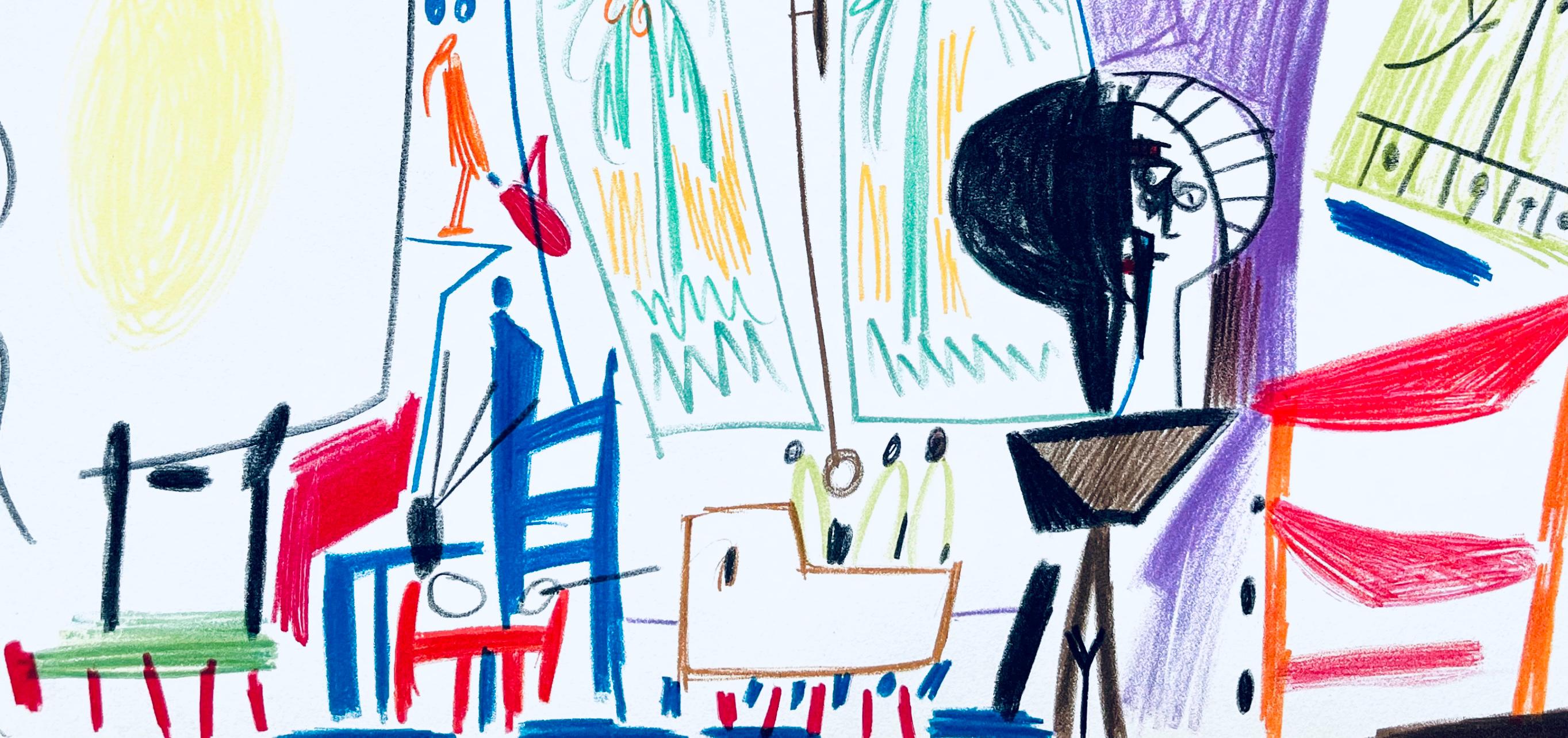 Pablo Picasso, Composition (Cramer 101), Carnet de la Californie, Limited Edition Lithograph