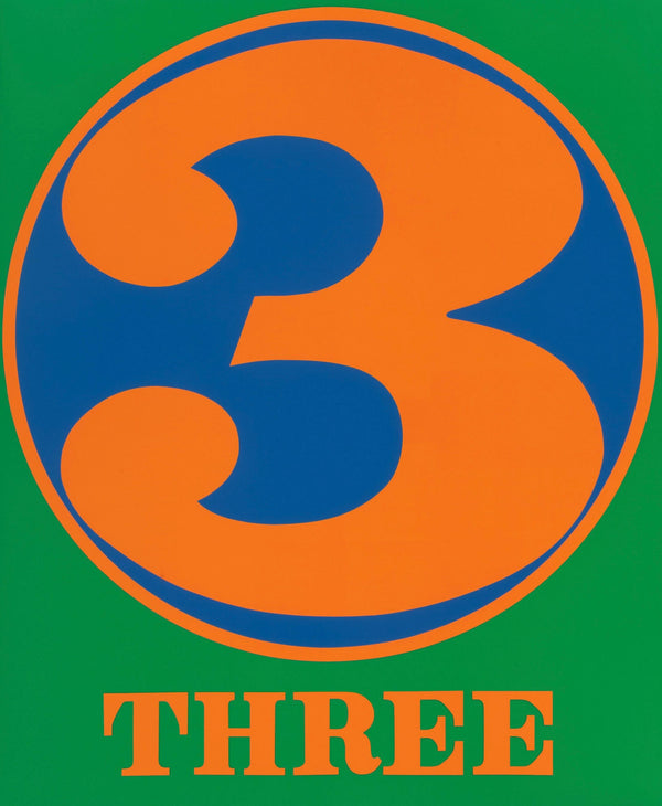 Robert Indiana, Three (Sheehan 46-55), Numbers, Limited Edition Silkscreen