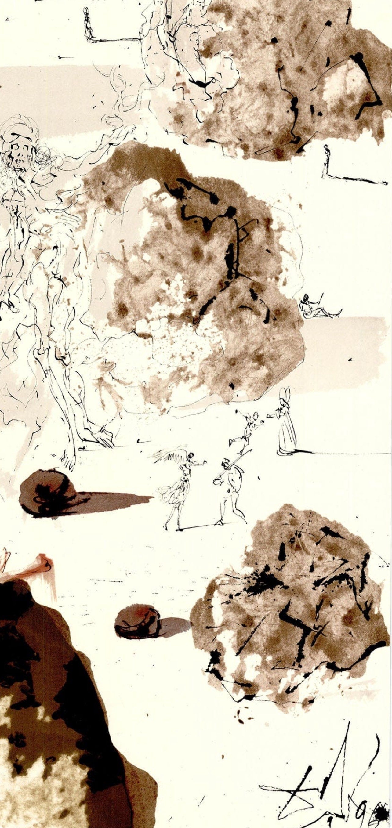 Salvador Dali, Composition (Michler/Löpsinger 1600; Field 69-3), Biblia Sacra, Limited Edition Lithograph